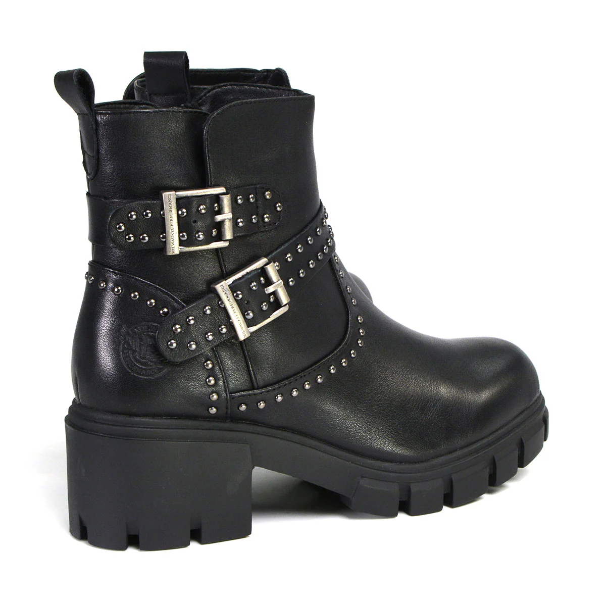 Milwaukee Leather Women's Siren Premium Black Studded Fashion Boots w/ Side Zippers MBL9446 - Image 7