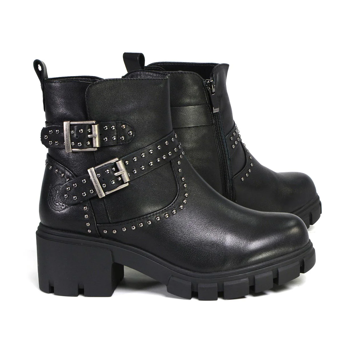 Milwaukee Leather Women's Siren Premium Black Studded Fashion Boots w/ Side Zippers MBL9446 - Image 8