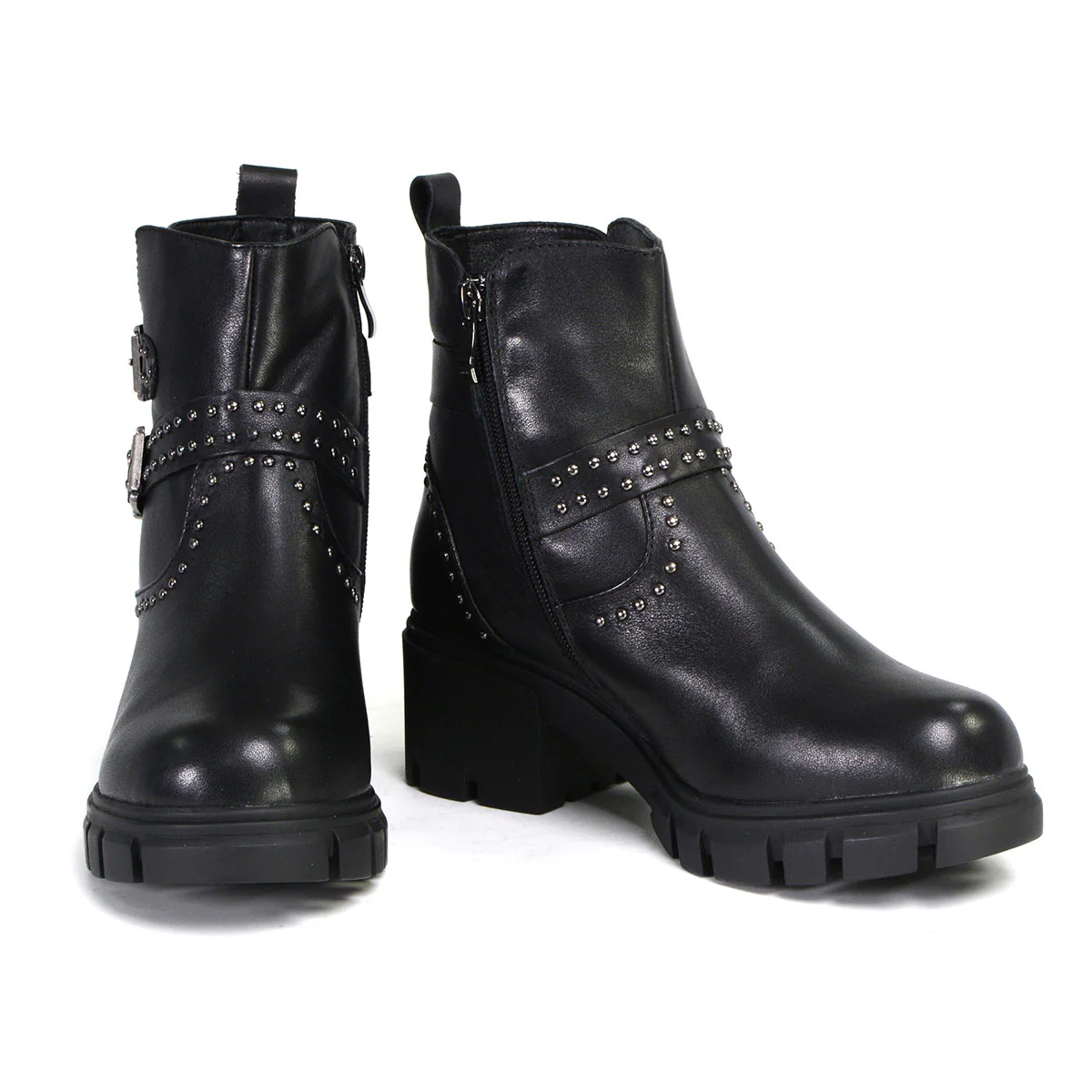 Milwaukee Leather Women's Siren Premium Black Studded Fashion Boots w/ Side Zippers MBL9446 - Image 9