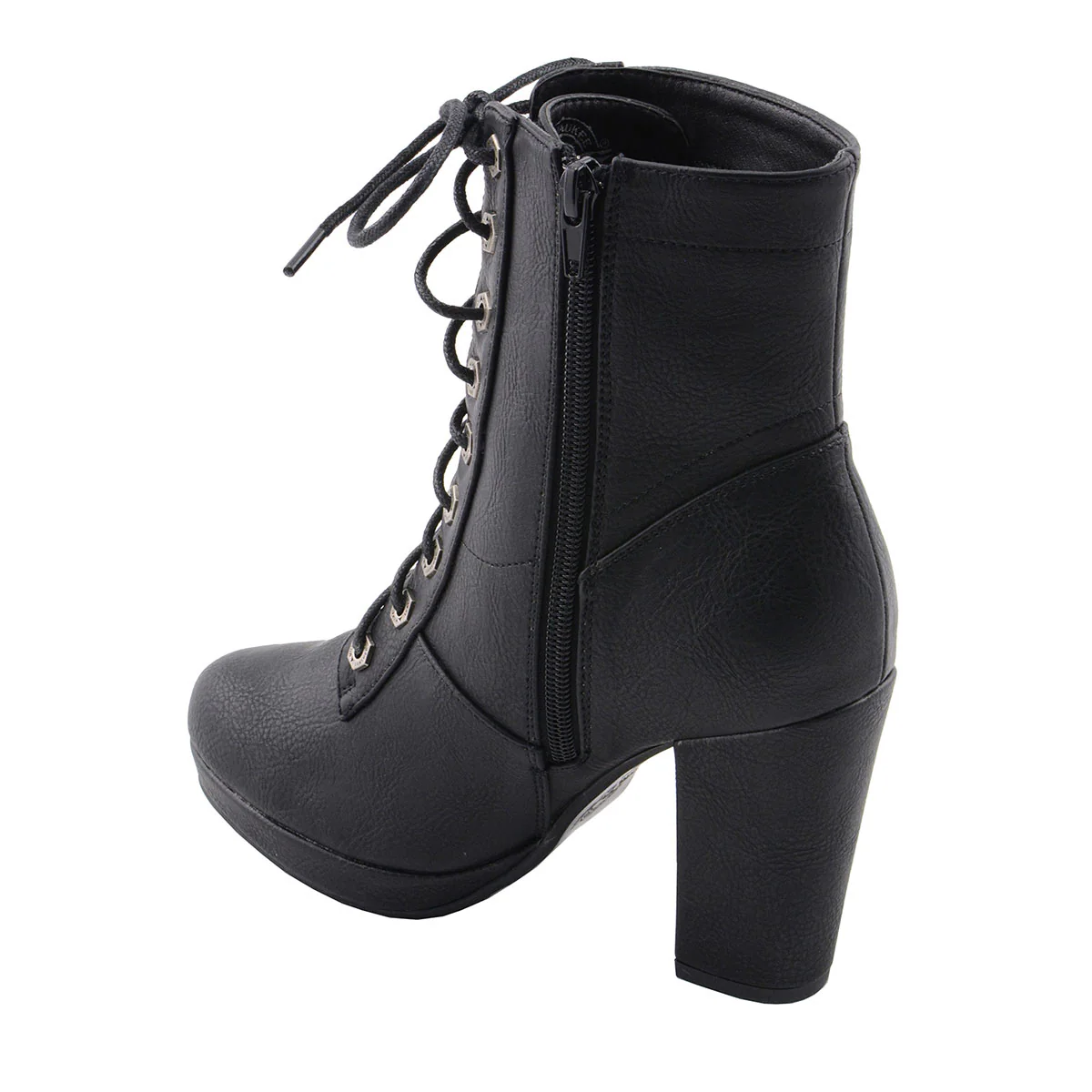 Milwaukee Leather MBL9418 Women's Black Lace-Up Fashion Boots with Studded Accents and Platform Heel - Image 6