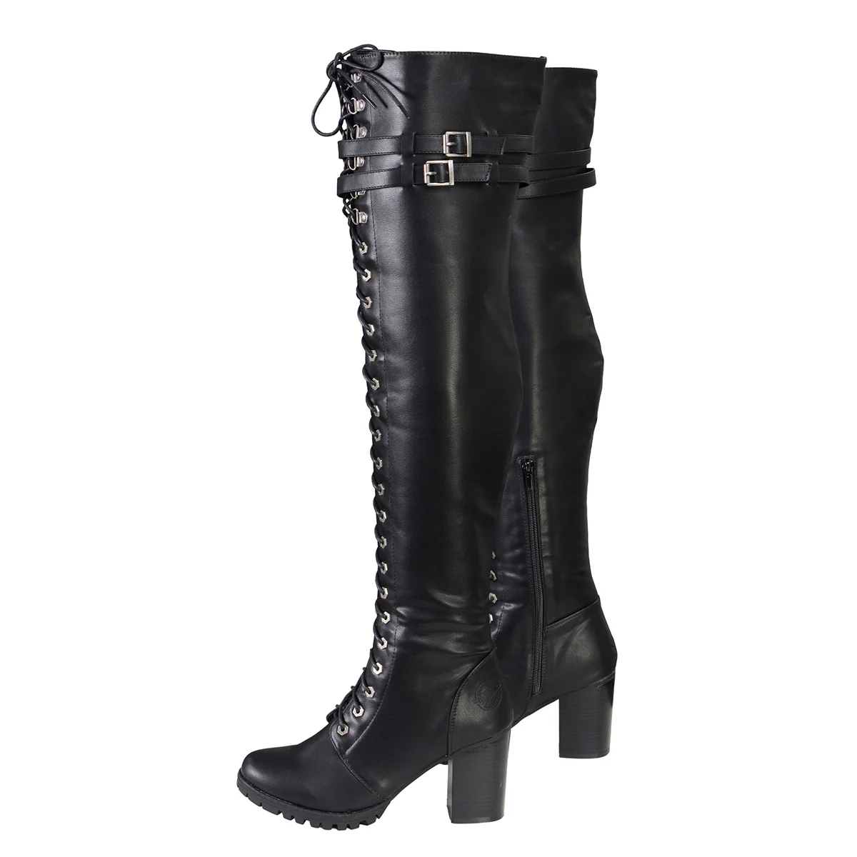 Milwaukee Leather MBL9424 Women's Black Above the Knee Lace-Up Fashion Casual Boots - Image 6