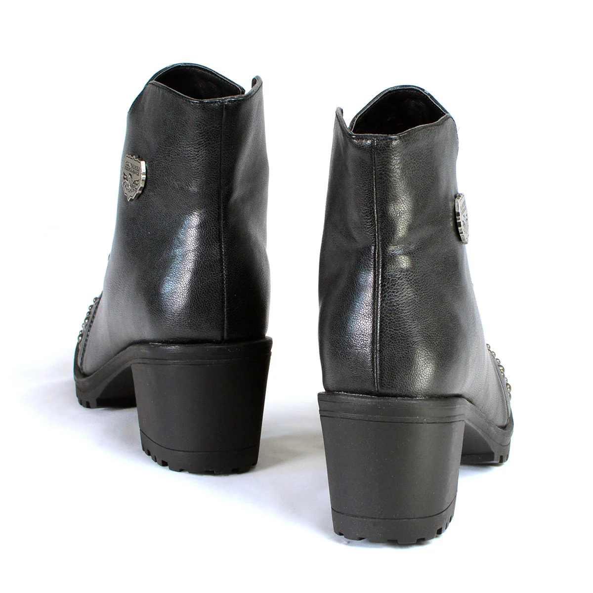 Milwaukee Leather MBL9426 Women's Distress Black Rocker Fashion Boots with Studded Instep - Image 7