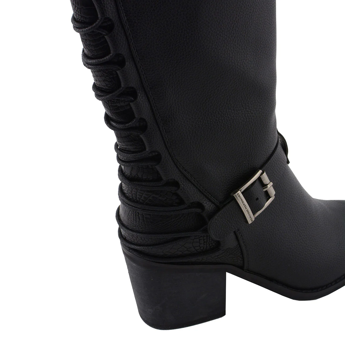 Milwaukee Leather MBL9427 Women's Black Tall Fashion Casual Boots with Back End Lacing - Image 12
