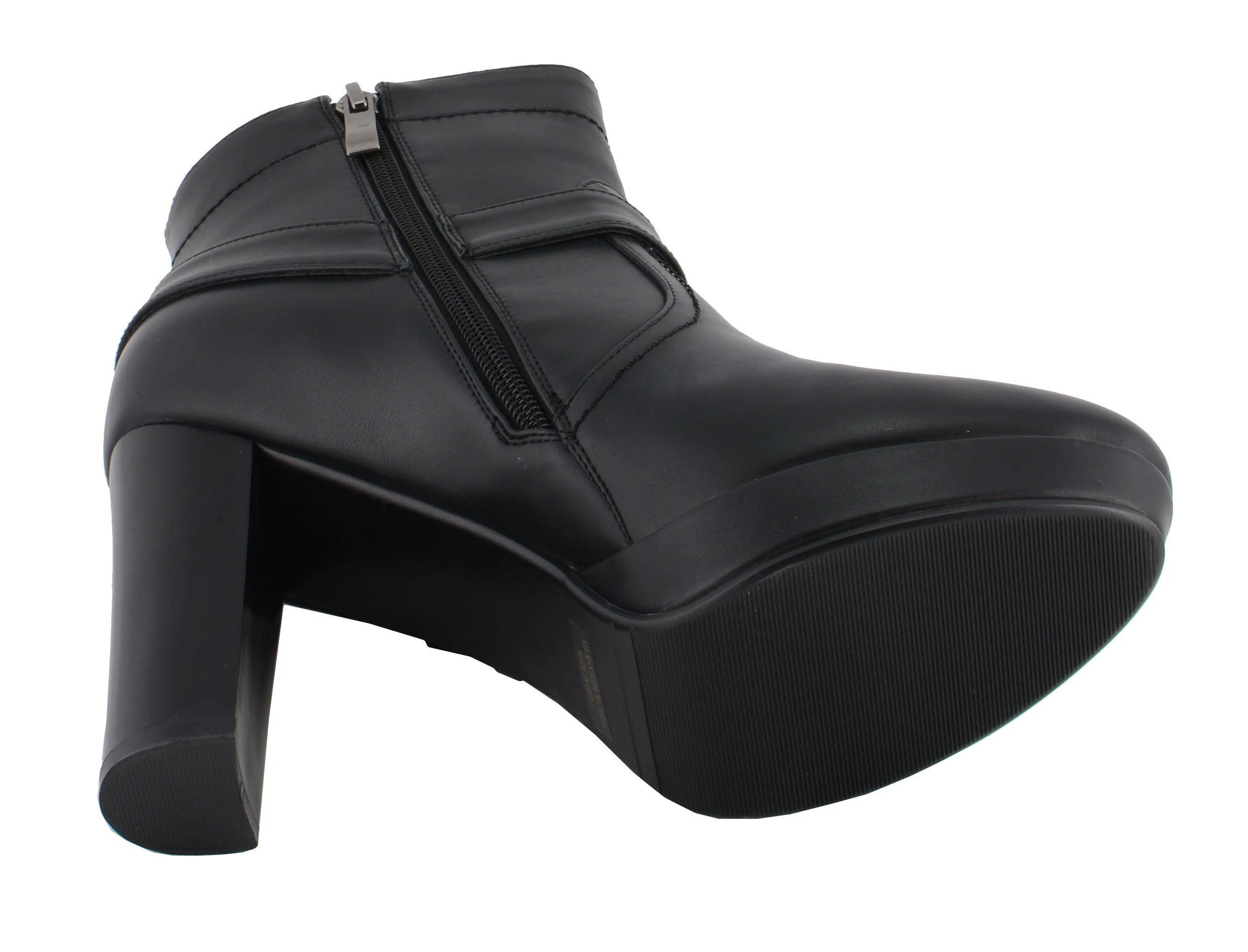 Milwaukee Leather MBL9432 Women's Black Harness Ankle Fashion Boots with Block Heel - Image 2