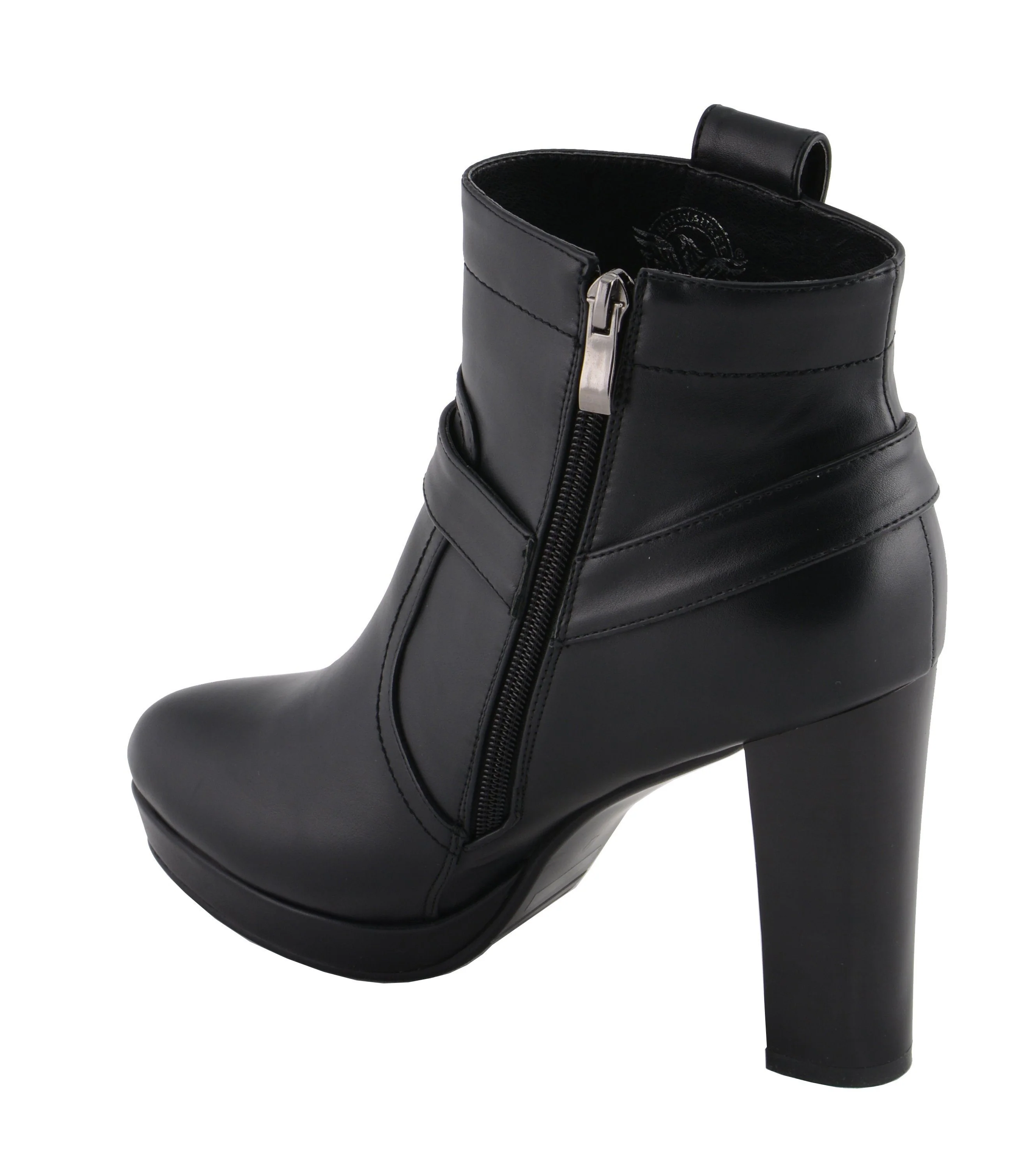 Milwaukee Leather MBL9432 Women's Black Harness Ankle Fashion Boots with Block Heel - Image 6