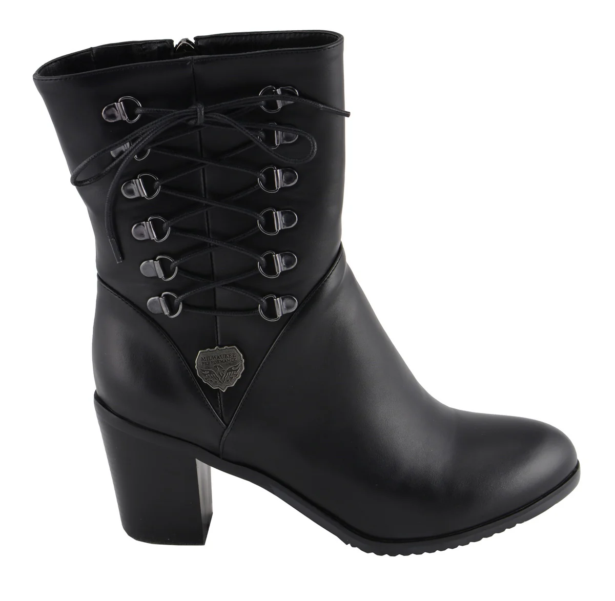 Milwaukee Leather MBL9436 Women's Black Lace-Side Fashion Riding Boots - Image 10
