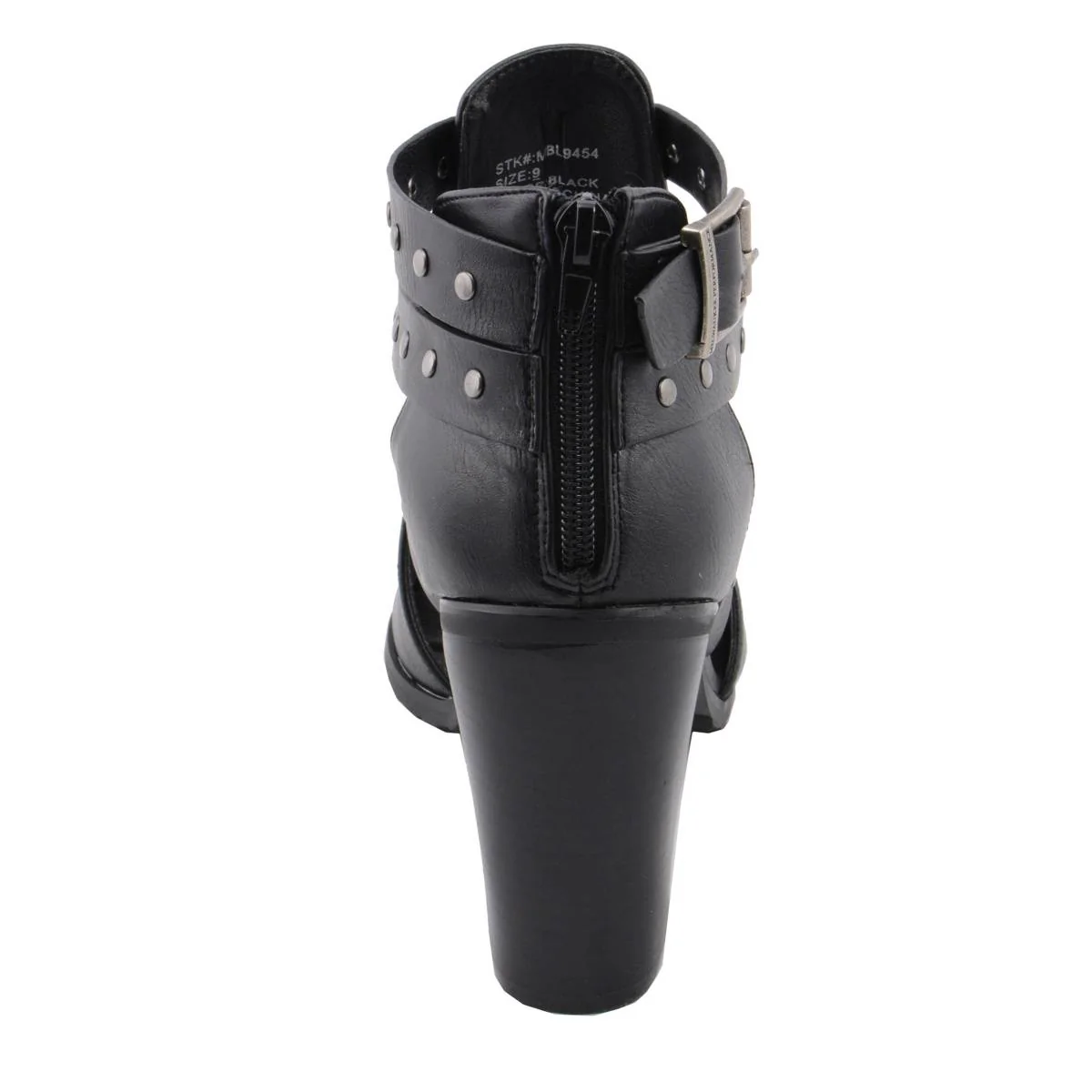 Milwaukee Leather MBL9454 Women's Black Studded Strap Fashion Casual Sandal with Platform Heel - Image 5