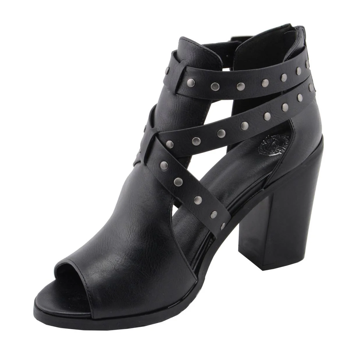 Milwaukee Leather MBL9454 Women's Black Studded Strap Fashion Casual Sandal with Platform Heel - Image 6