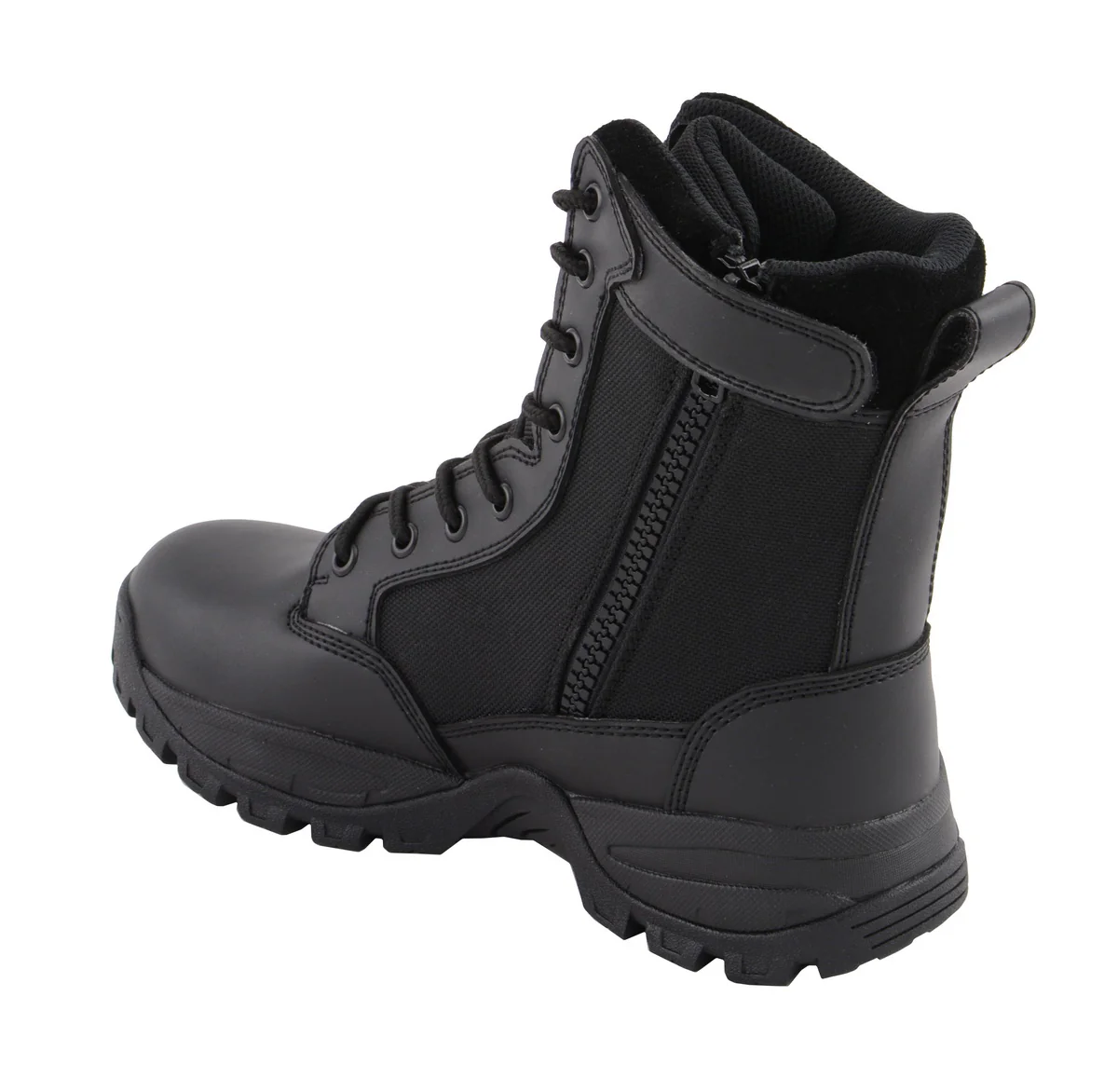 Milwaukee Leather MBL9495 Women Black Leather Tactical Boots with Side Zipper - Image 6