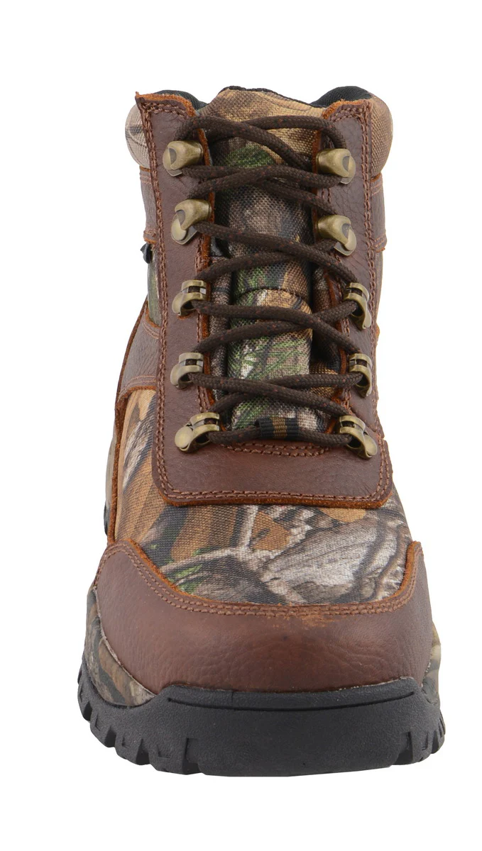 Milwaukee Leather MBM9141 Men's Brown Waterproof Hiking Boots with Mossy Oak Print - Image 3