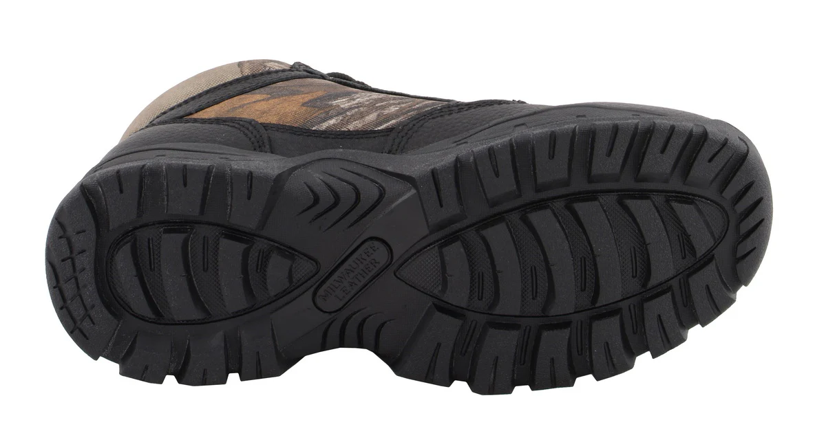 Milwaukee Leather MBM9145 Men's Waterproof Black Hiking Boots with Mossy Oak Print - Image 10