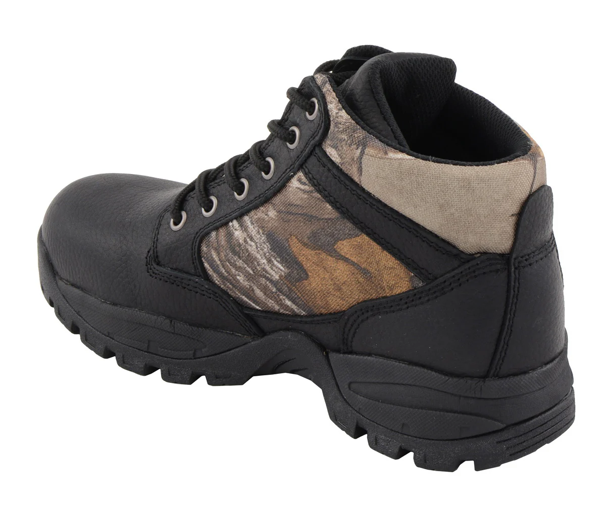 Milwaukee Leather MBM9145 Men's Waterproof Black Hiking Boots with Mossy Oak Print - Image 5