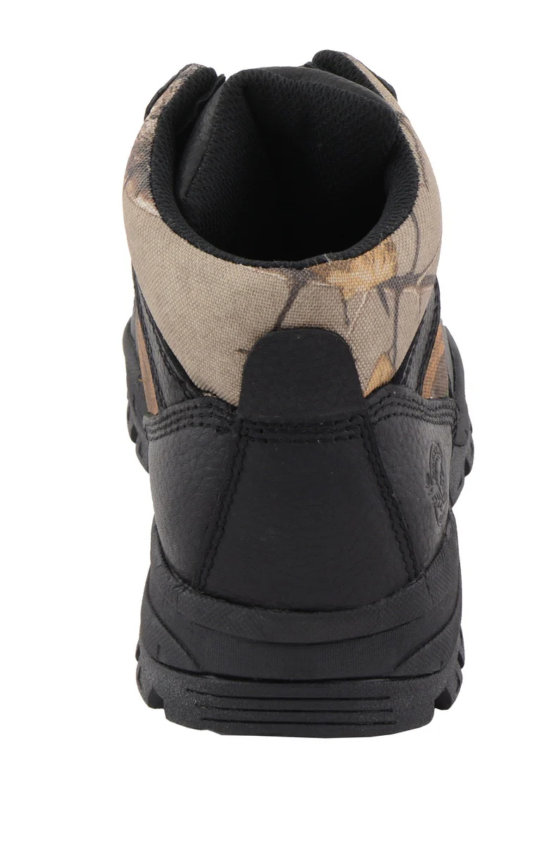 Milwaukee Leather MBM9145 Men's Waterproof Black Hiking Boots with Mossy Oak Print - Image 6