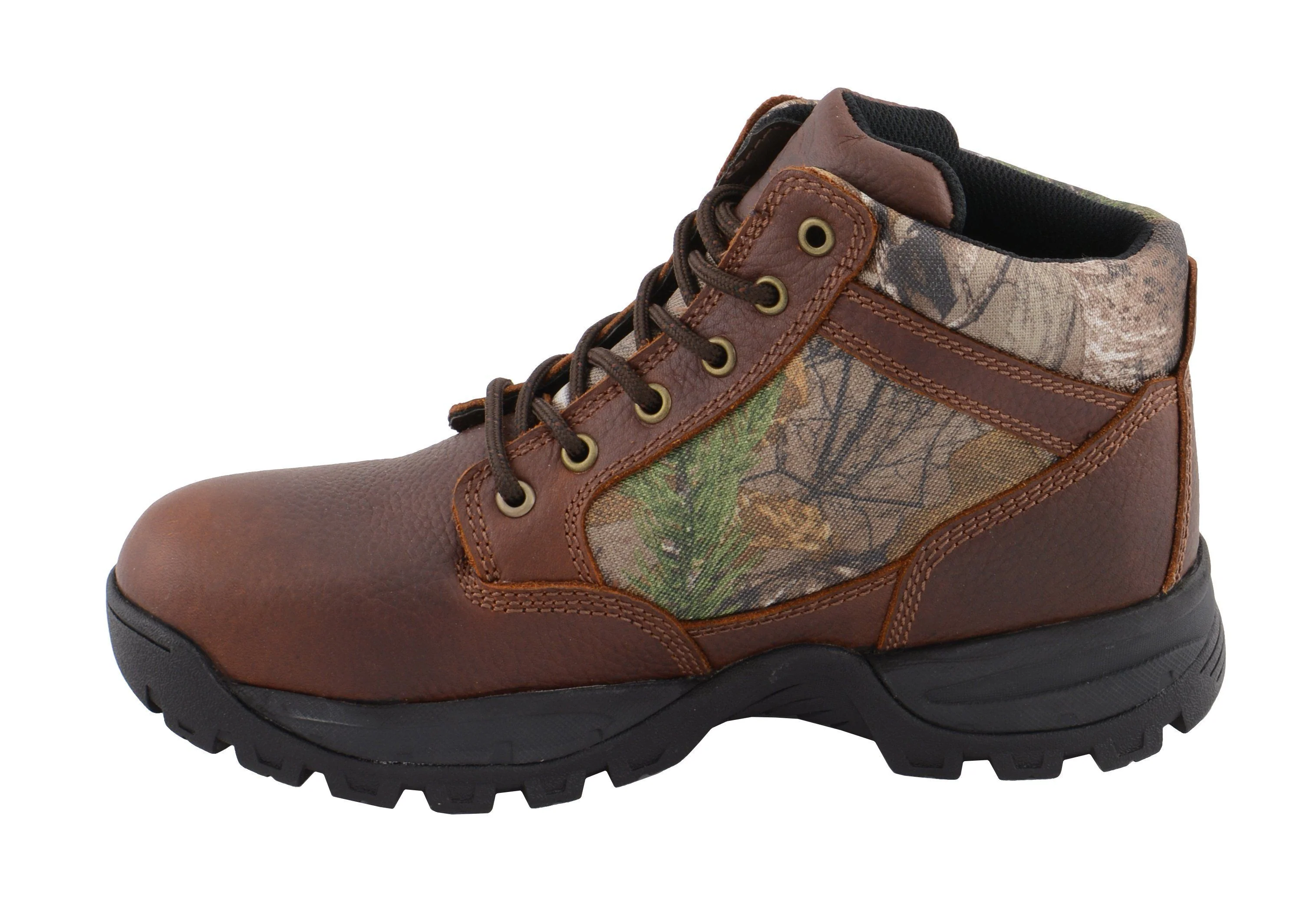 Milwaukee Leather MBM9146 Men's Brown Waterproof Hiking Boots with Mossy Oak Print - Image 2