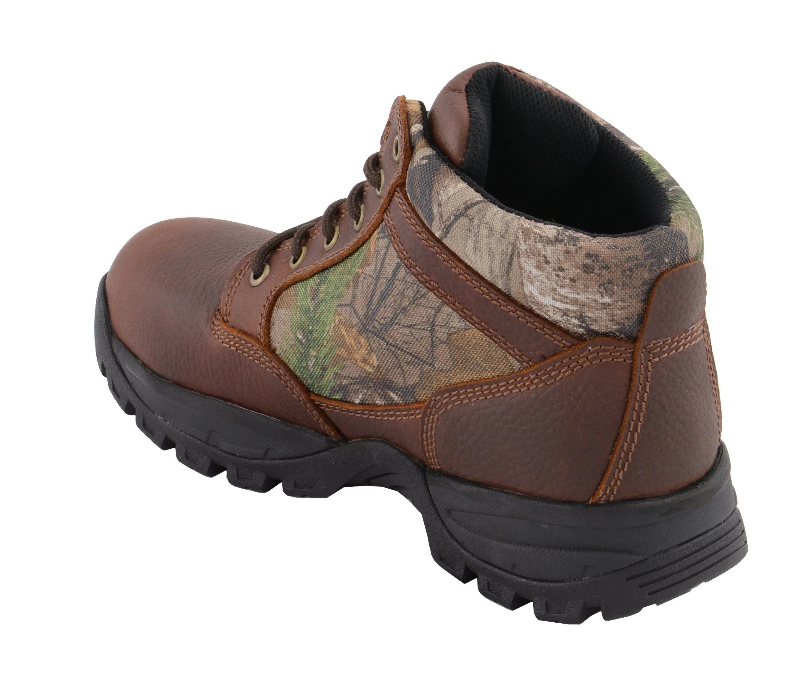 Milwaukee Leather MBM9146 Men's Brown Waterproof Hiking Boots with Mossy Oak Print - Image 3