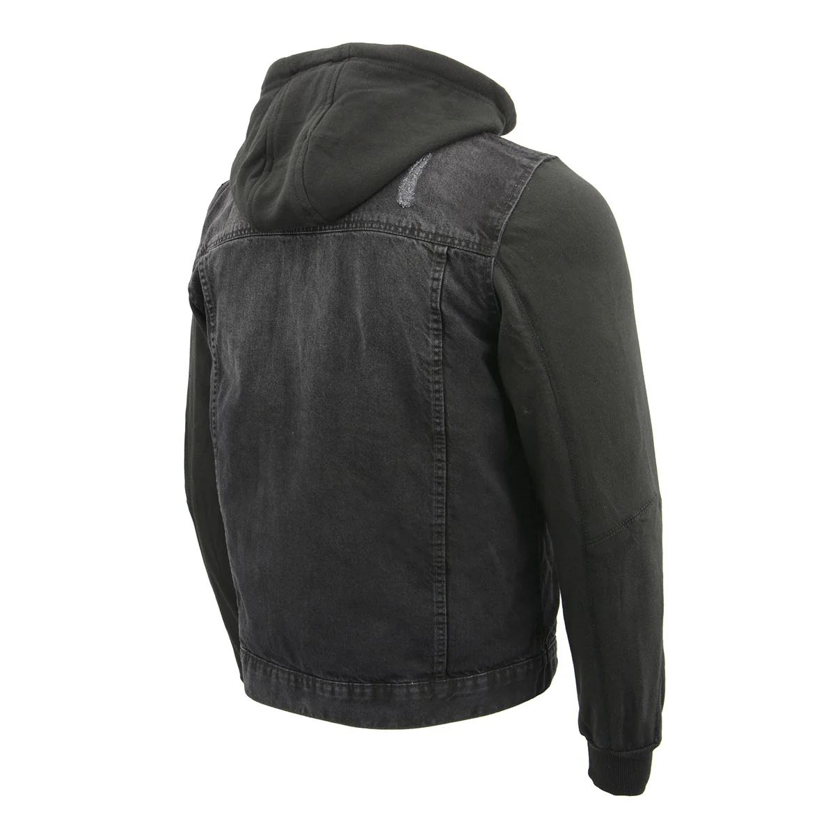 Milwaukee Leather MDM1000 Men's Black Denim Jacket with Removable Hoodie - Image 9