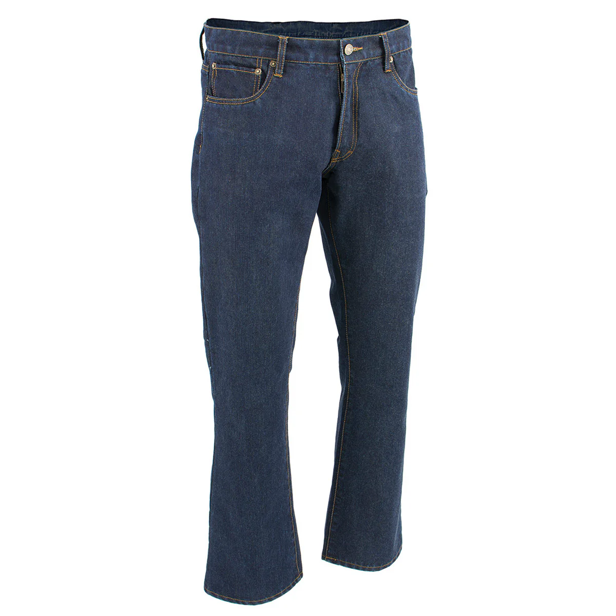 Milwaukee Leather MDM5008 Men's Blue 5 Pocket Tear Resistant Motorcycle Denim Jeans Infused w/ Aramid Fibers