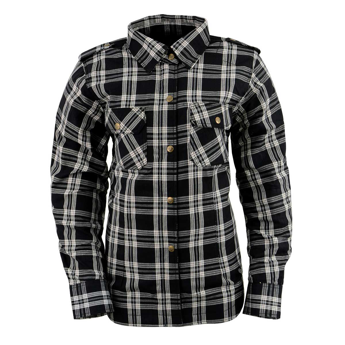 Milwaukee Leather MPL2600 Women’s Plaid Flannel Biker Shirt w/ CE Approved Armor - Reinforced w/ Aramid Fiber - Image 12