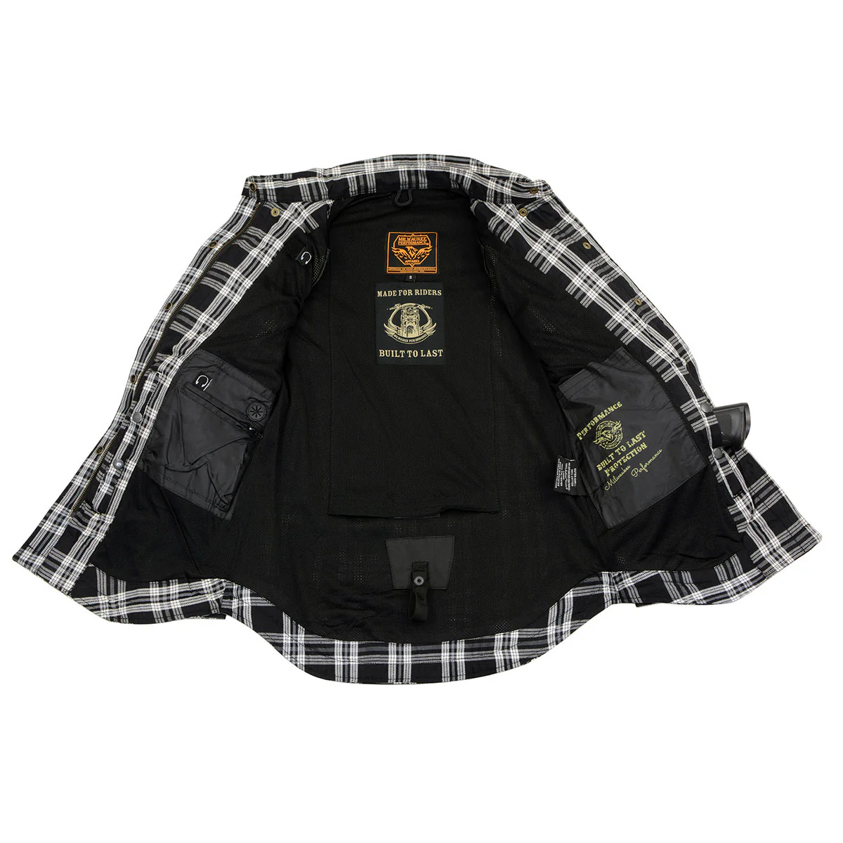 Milwaukee Leather MPL2600 Women’s Plaid Flannel Biker Shirt w/ CE Approved Armor - Reinforced w/ Aramid Fiber - Image 8