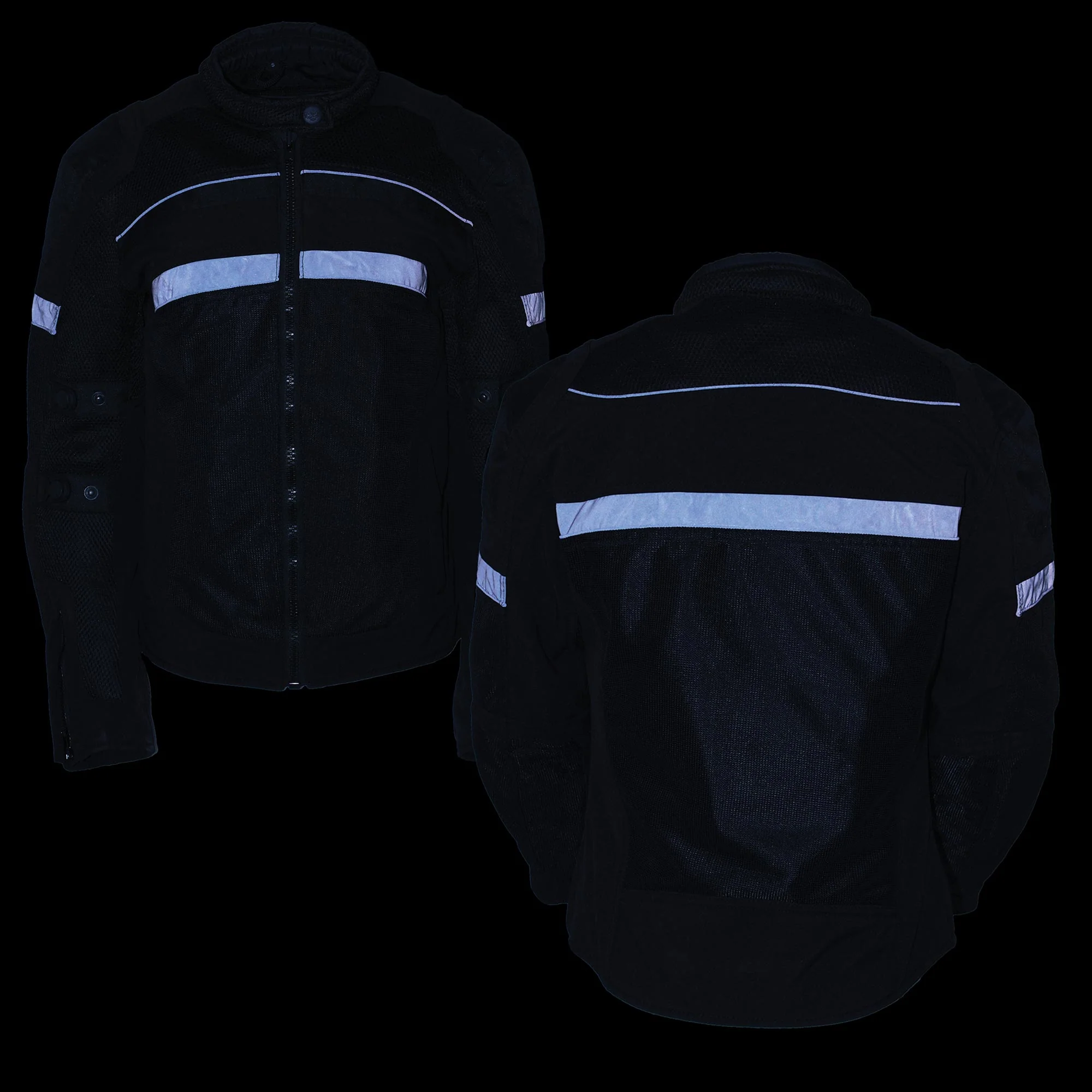 Milwaukee Leather MPL2775 Black Armored Textile Motorcycle Jacket for Women - All Season Jacket w/ Removable Liner - Image 5