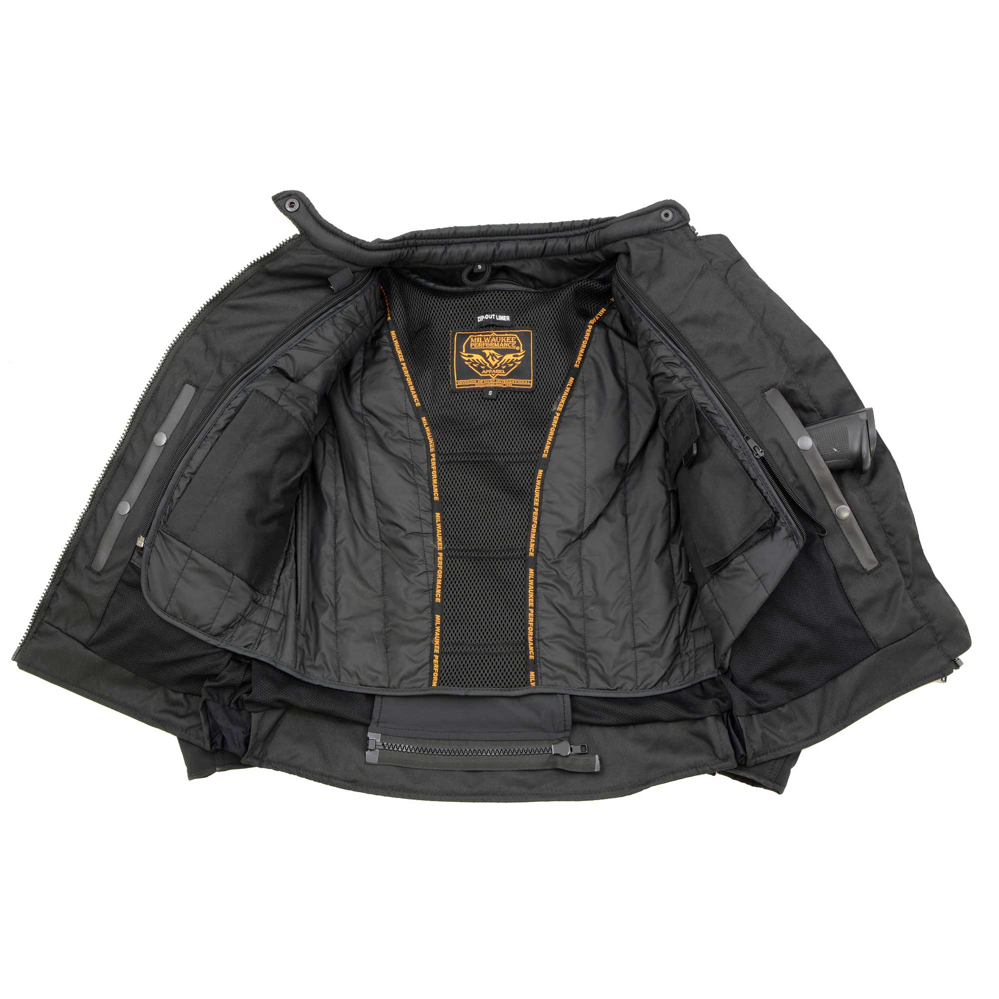 Milwaukee Leather MPL2775 Black Armored Textile Motorcycle Jacket for Women - All Season Jacket w/ Removable Liner - Image 7