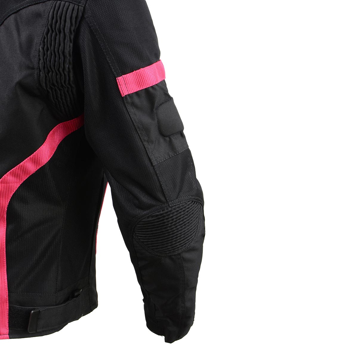 Milwaukee Leather MPL2794 Black and Pink Mesh/Textile Armored Motorcycle Racer Jacket for Women - All Season Jackets - Image 5