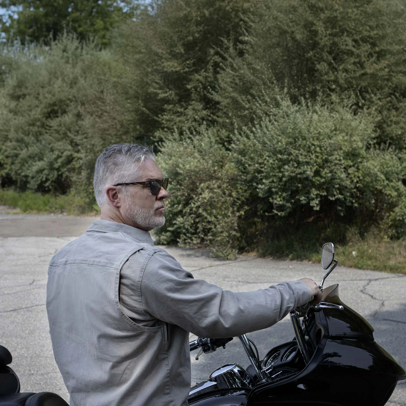 Milwaukee Leather MPM1621 Men's Grey CE Armored Long Sleeve Motorcycle Riders Shirt w/ Reinforced w/ Aramid Fibers - Image 9