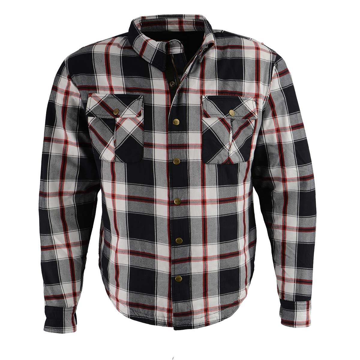 Milwaukee Leather MPM1625 Men's Plaid Flannel Biker Shirt with CE Approved Armor - Reinforced w/ Aramid Fibers - Image 12