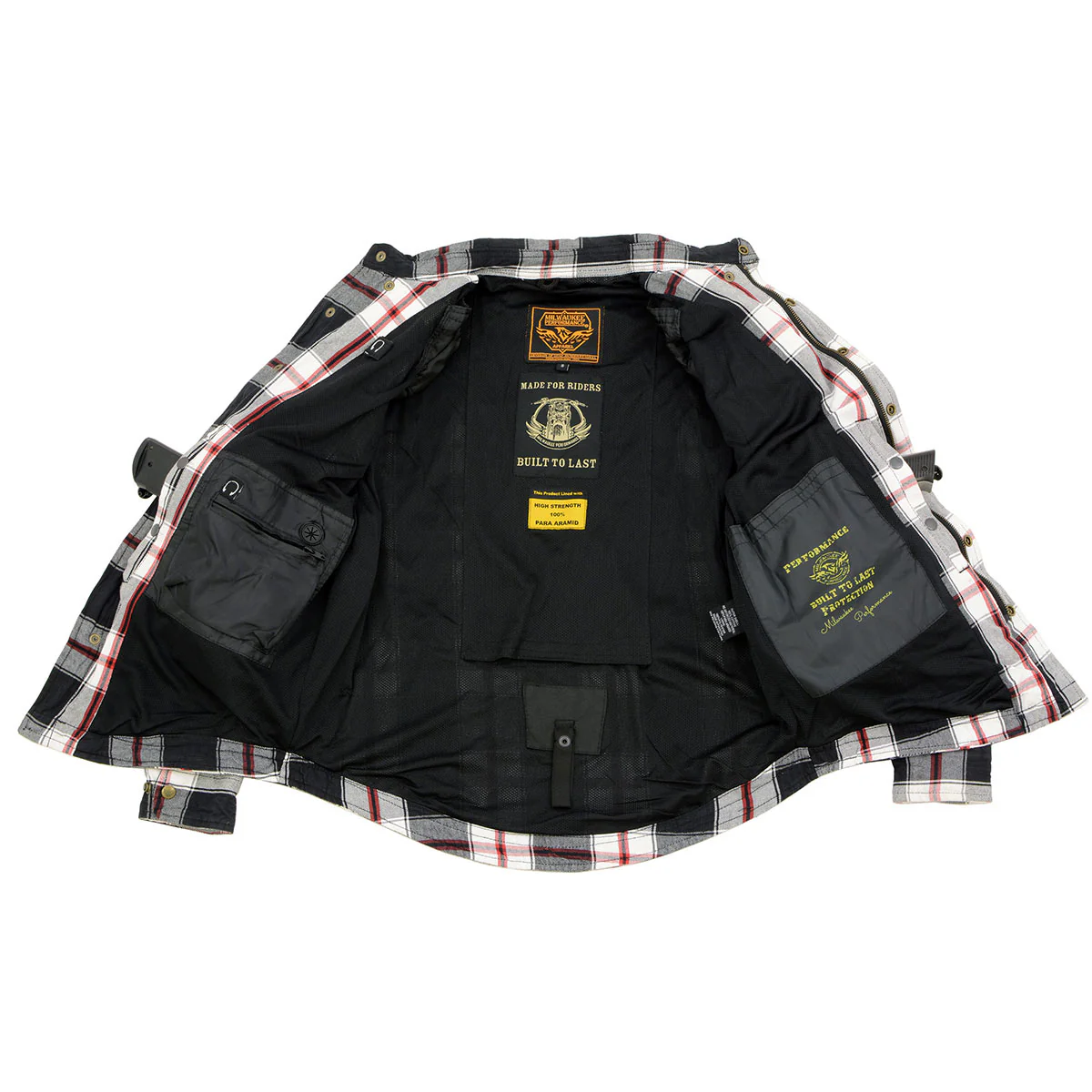 Milwaukee Leather MPM1625 Men's Plaid Flannel Biker Shirt with CE Approved Armor - Reinforced w/ Aramid Fibers - Image 8