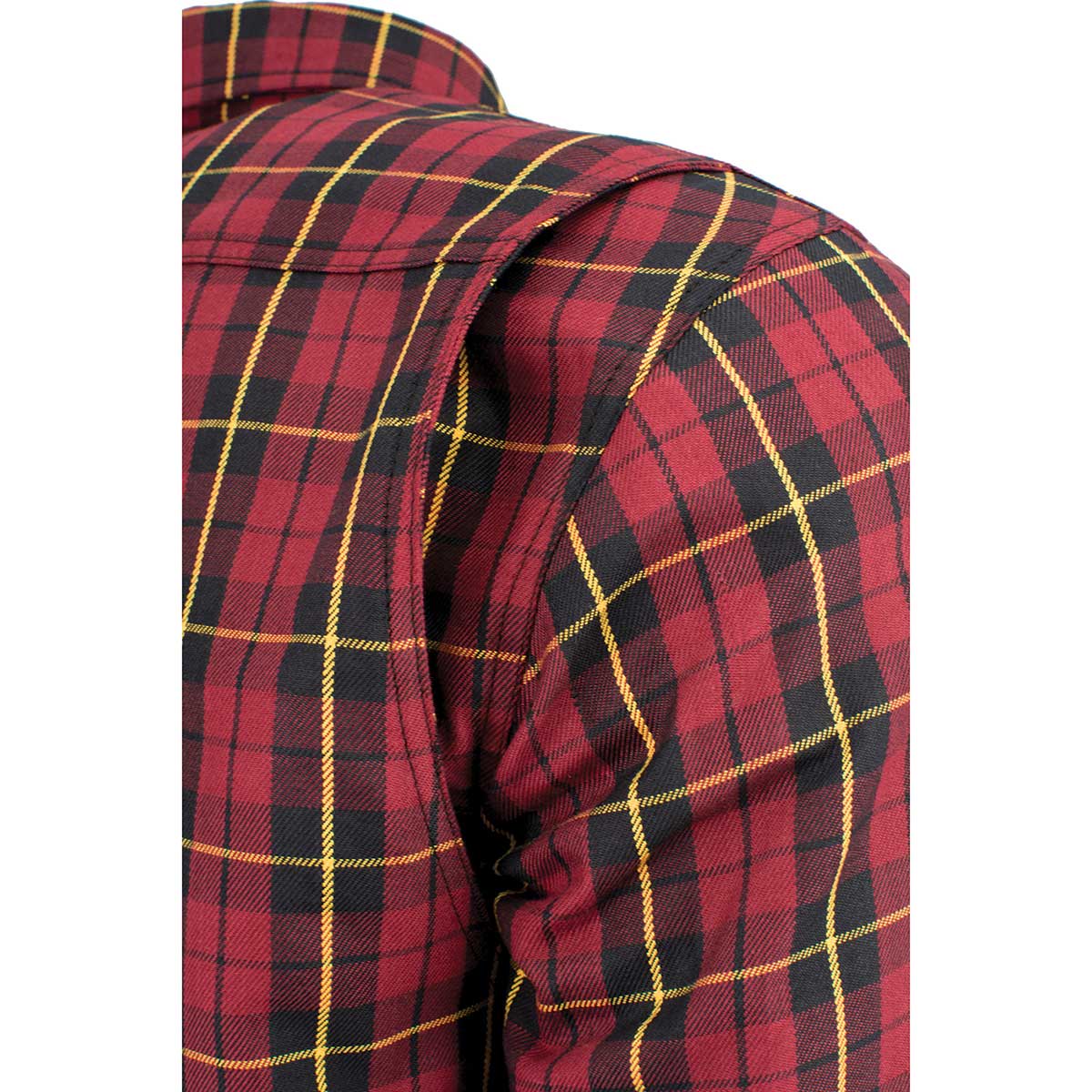 Milwaukee Leather MPM1632 Men's Plaid Flannel Biker Shirt with CE Approved Armor - Reinforced w/ Aramid Fiber - Image 9