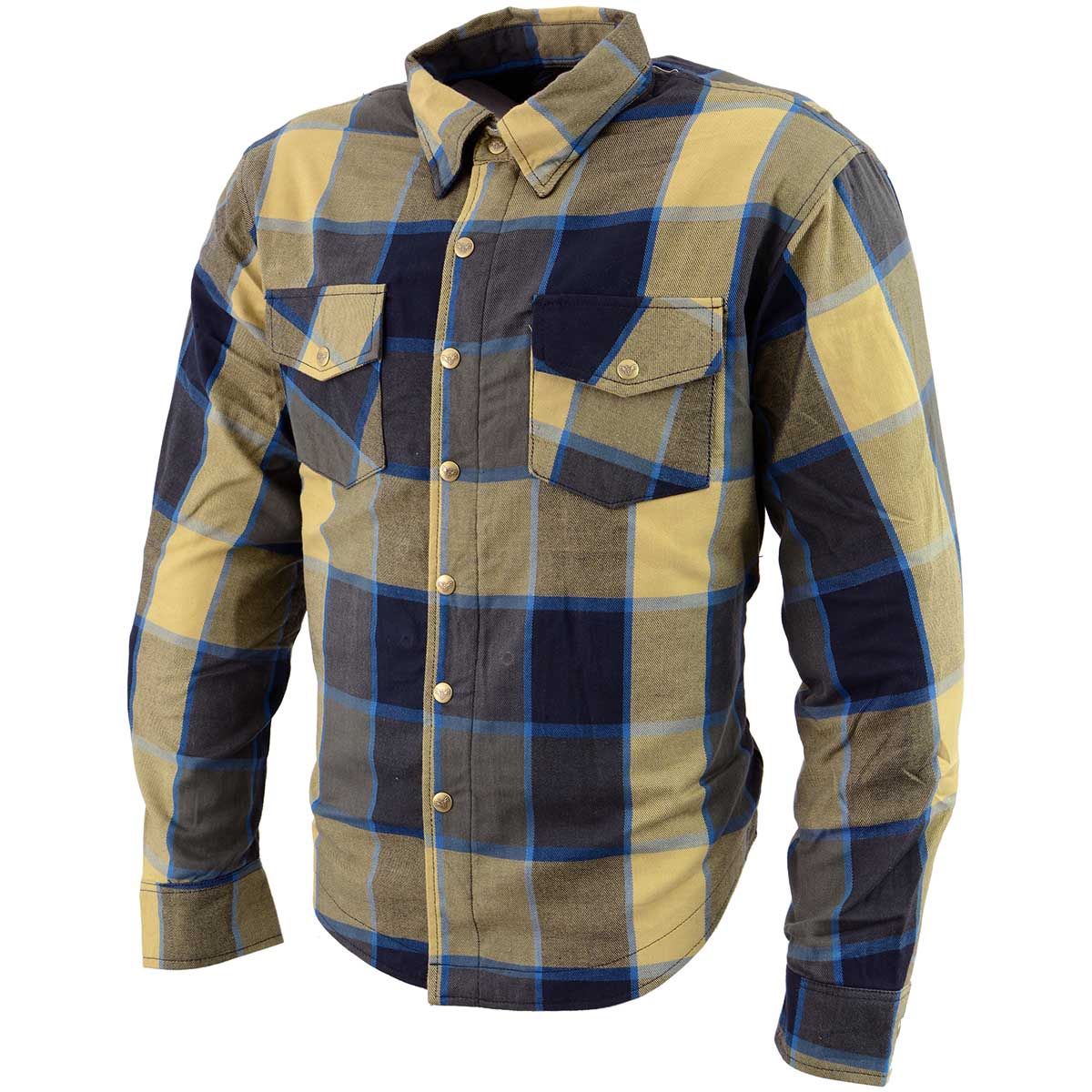 Milwaukee Leather MPM1639 Men's Plaid Flannel Biker Shirt with CE Approved Armor - Reinforced w/ Aramid Fibers - Image 11