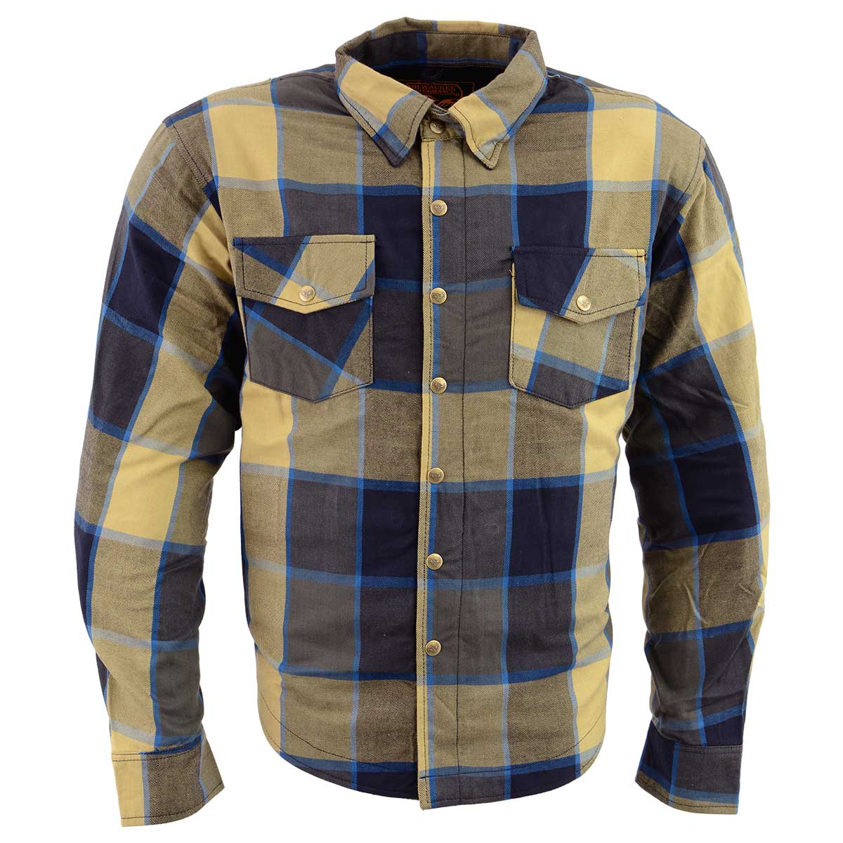 Milwaukee Leather MPM1639 Men's Plaid Flannel Biker Shirt with CE Approved Armor - Reinforced w/ Aramid Fibers - Image 9