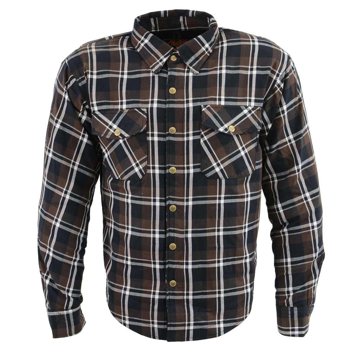 Milwaukee Leather MPM1643 Men's Plaid Flannel Biker Shirt with CE Approved Armor - Reinforced w/ Aramid Fiber - Image 9