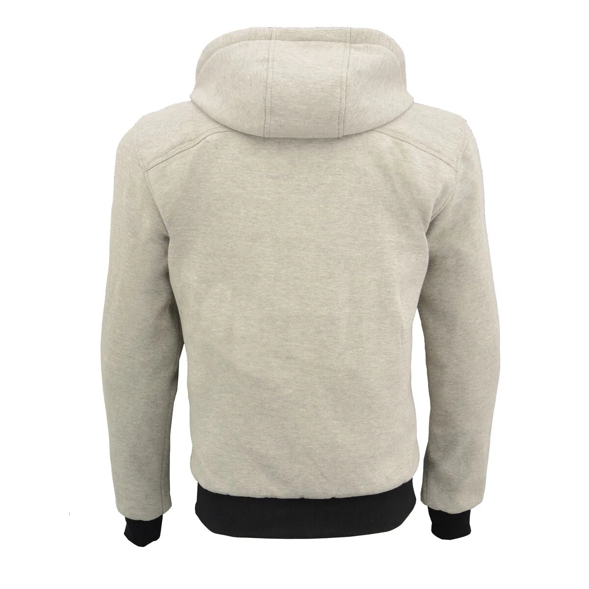 Milwaukee Leather Men's Silver Streetguard Riding Hoodie - Aramid Reinforced with CE Shoulder and Elbow Armor - MPM1788 - Image 2