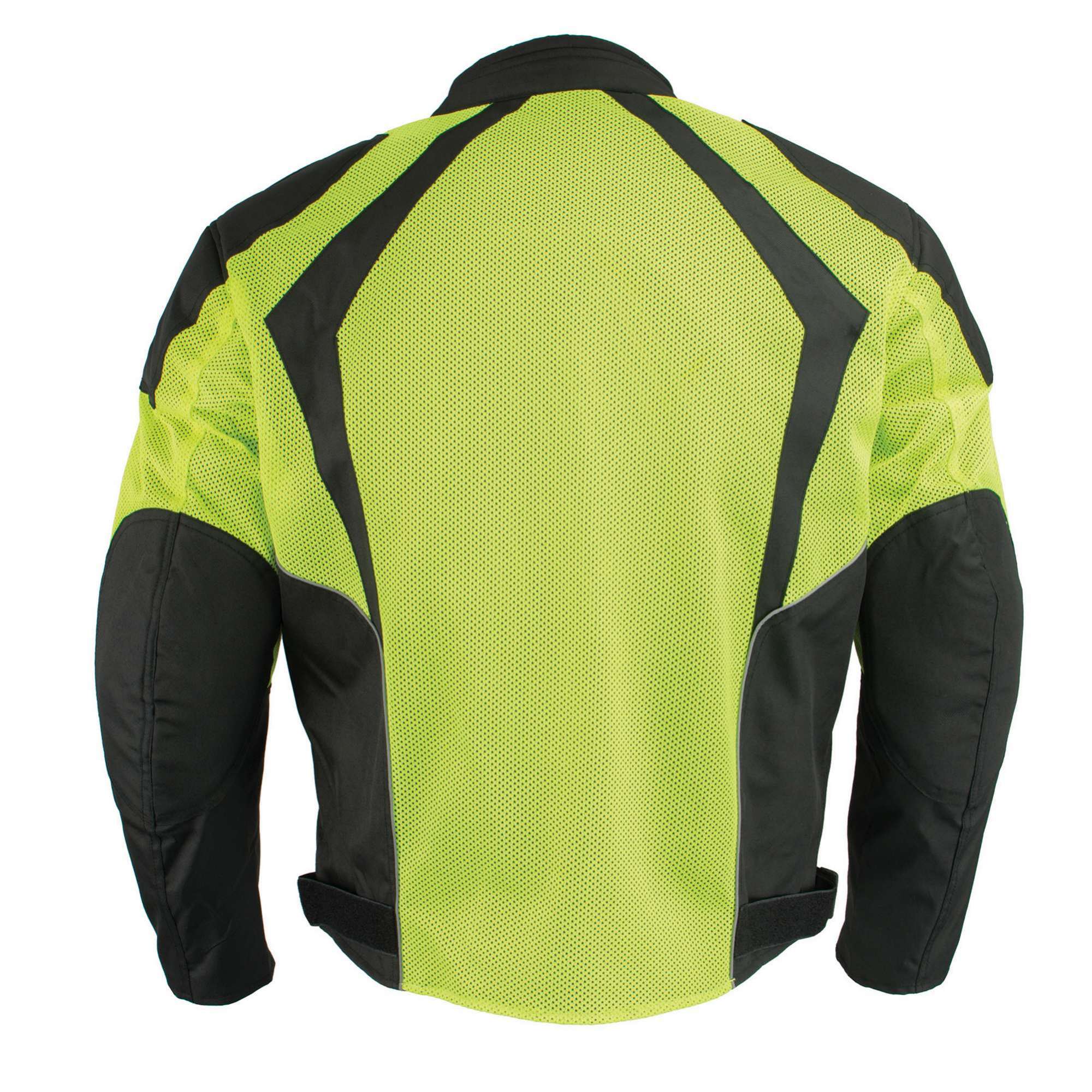 Milwaukee Leather MPM1793 Green High Vis Armored Mesh Motorcycle Jacket for Men - All Season Biker Jacket - Image 6