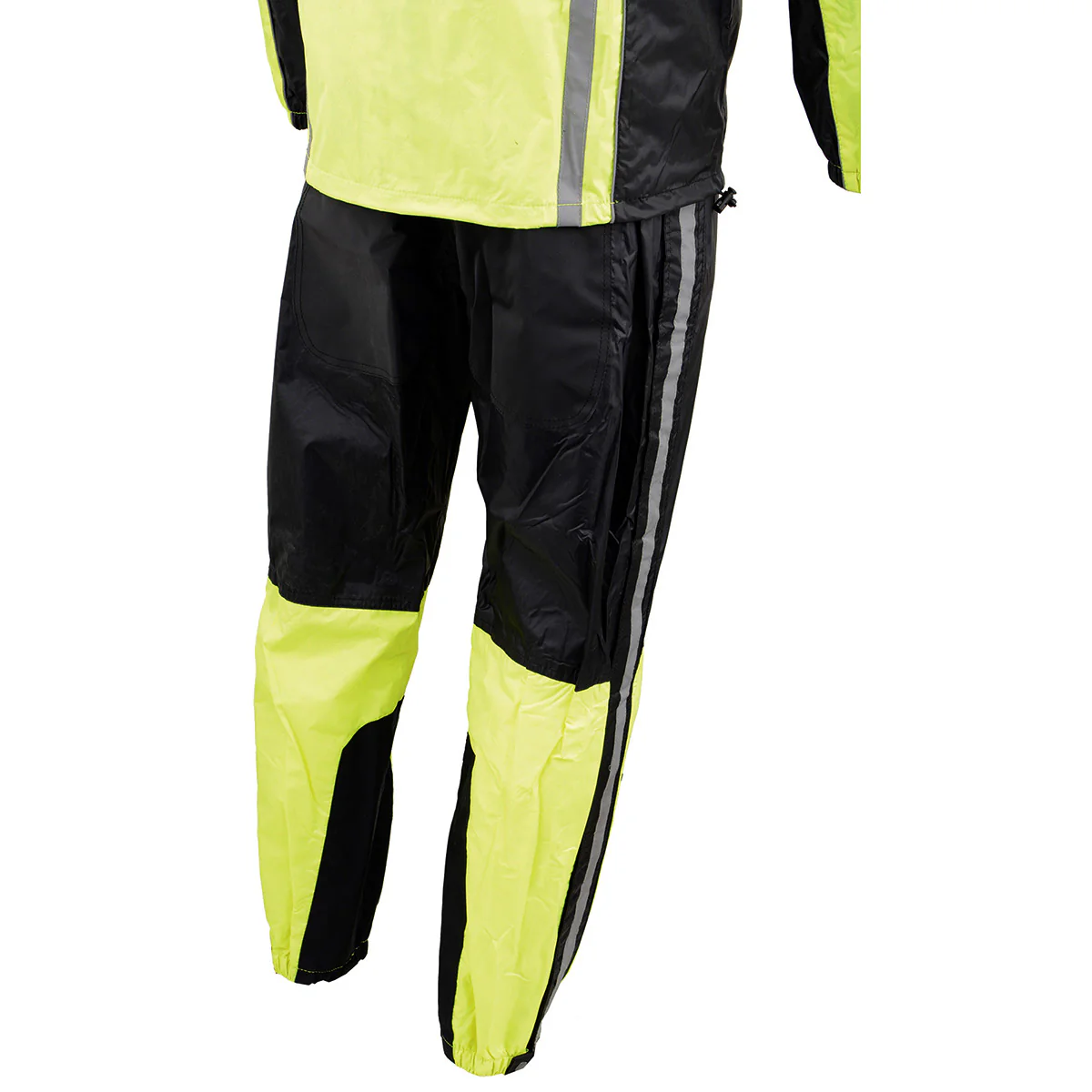 Milwaukee Leather MPM9510 Men's Black and Neon Green Motorcycle Water Resistant Rain Suit w/ Hi-Vis Reflective Tape - Image 11