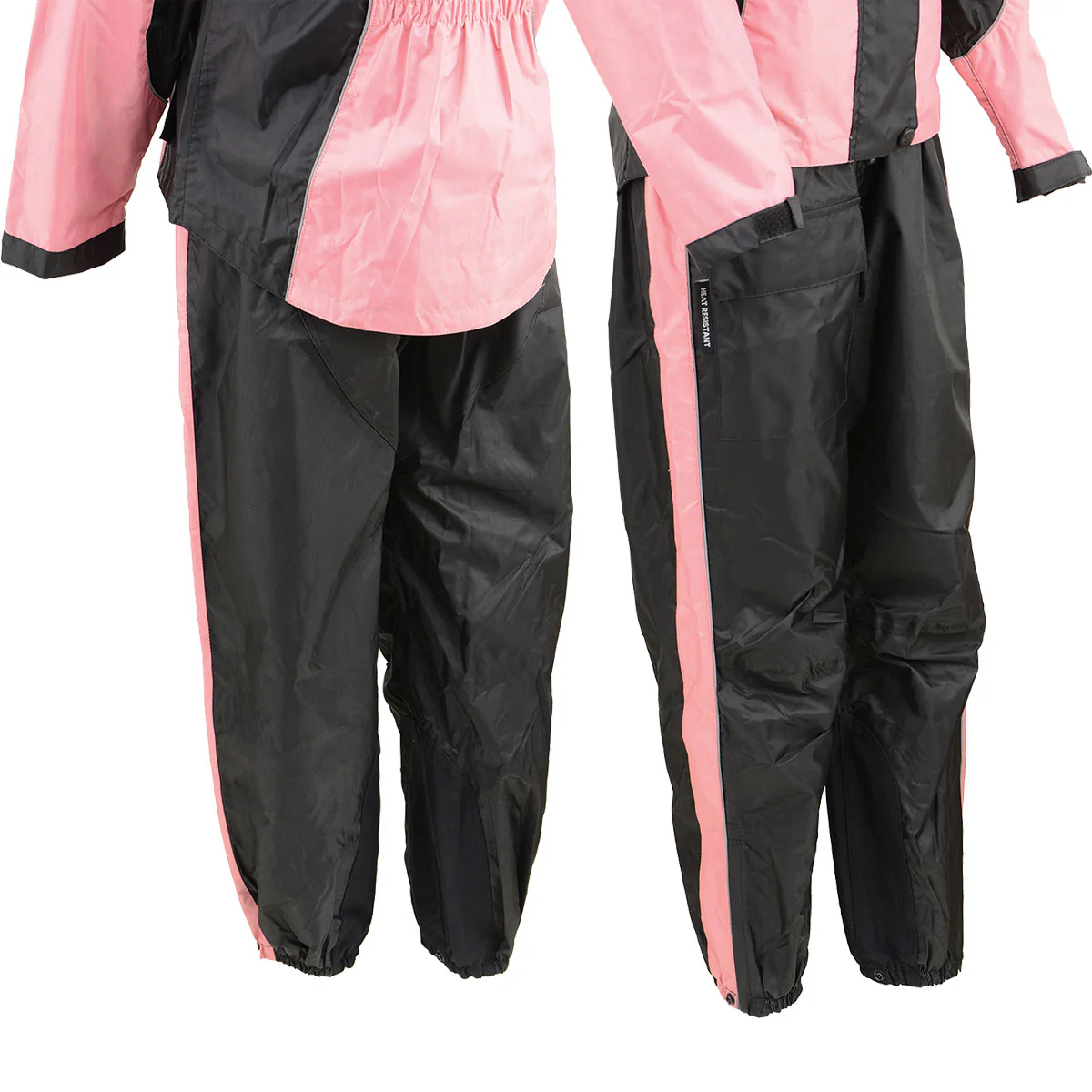 NexGen SH222201 Ladies Black and Pink Oxford Water Proof Rain Suit - Image 9