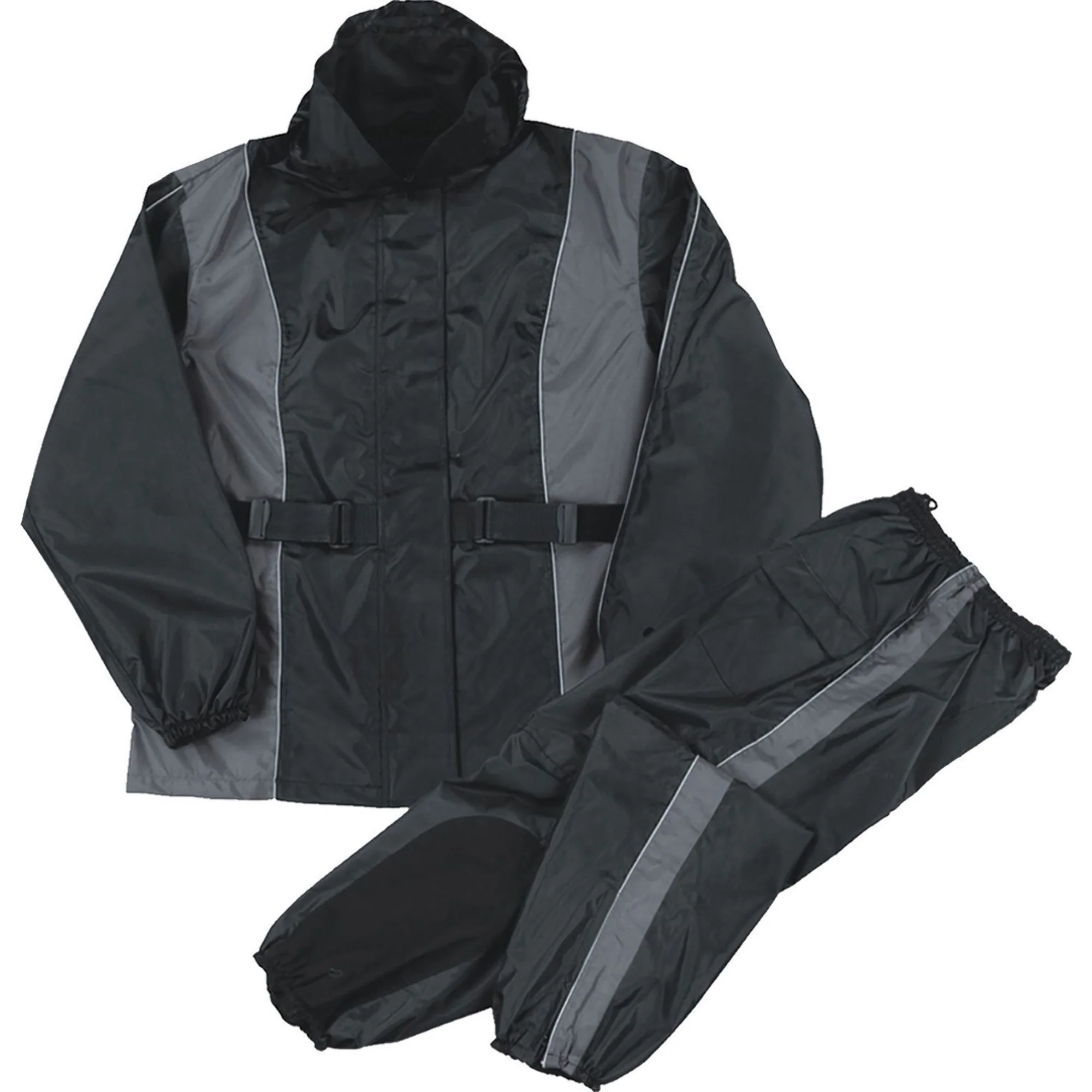 Milwaukee Leather SH2225L Women's Black and Grey Waterproof Rain Suit with Reflective Piping - Image 10