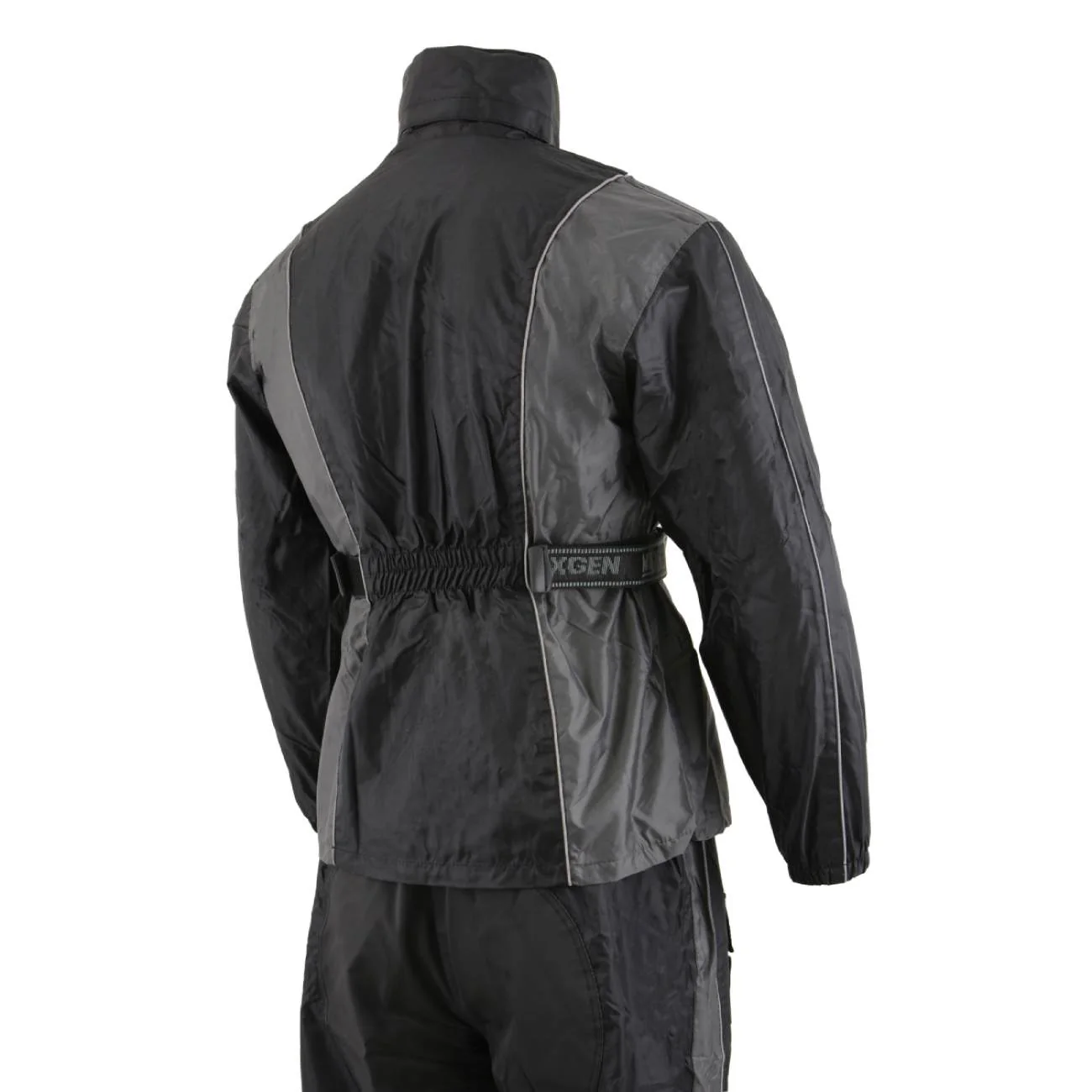 Milwaukee Leather SH2225L Women's Black and Grey Waterproof Rain Suit with Reflective Piping - Image 11