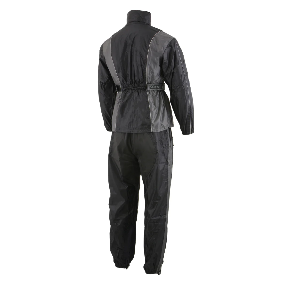 Milwaukee Leather SH2225L Women's Black and Grey Waterproof Rain Suit with Reflective Piping - Image 2