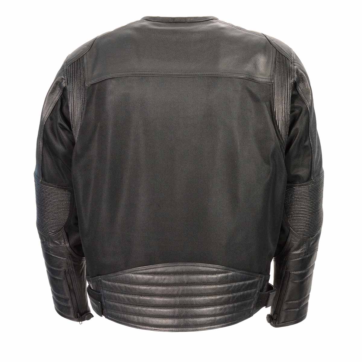 Milwaukee Leather MPM1795 Black Leather with Mesh Armored Racer Motorcycle Jacket for Men - All Seasons - Image 2