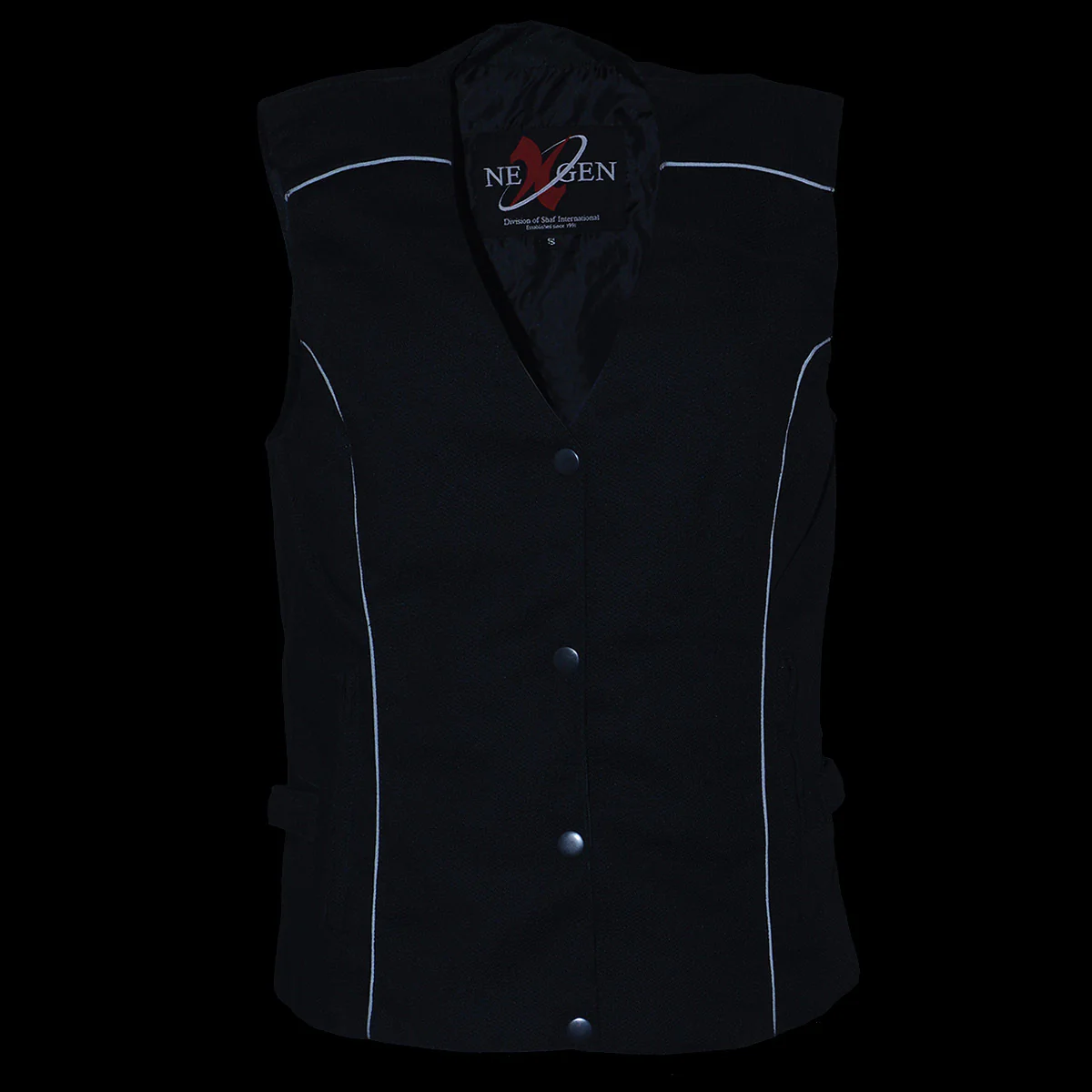 Milwaukee Leather SH1955 Ladies Black and Red Textile Vest with Wing Embroidery - Image 6