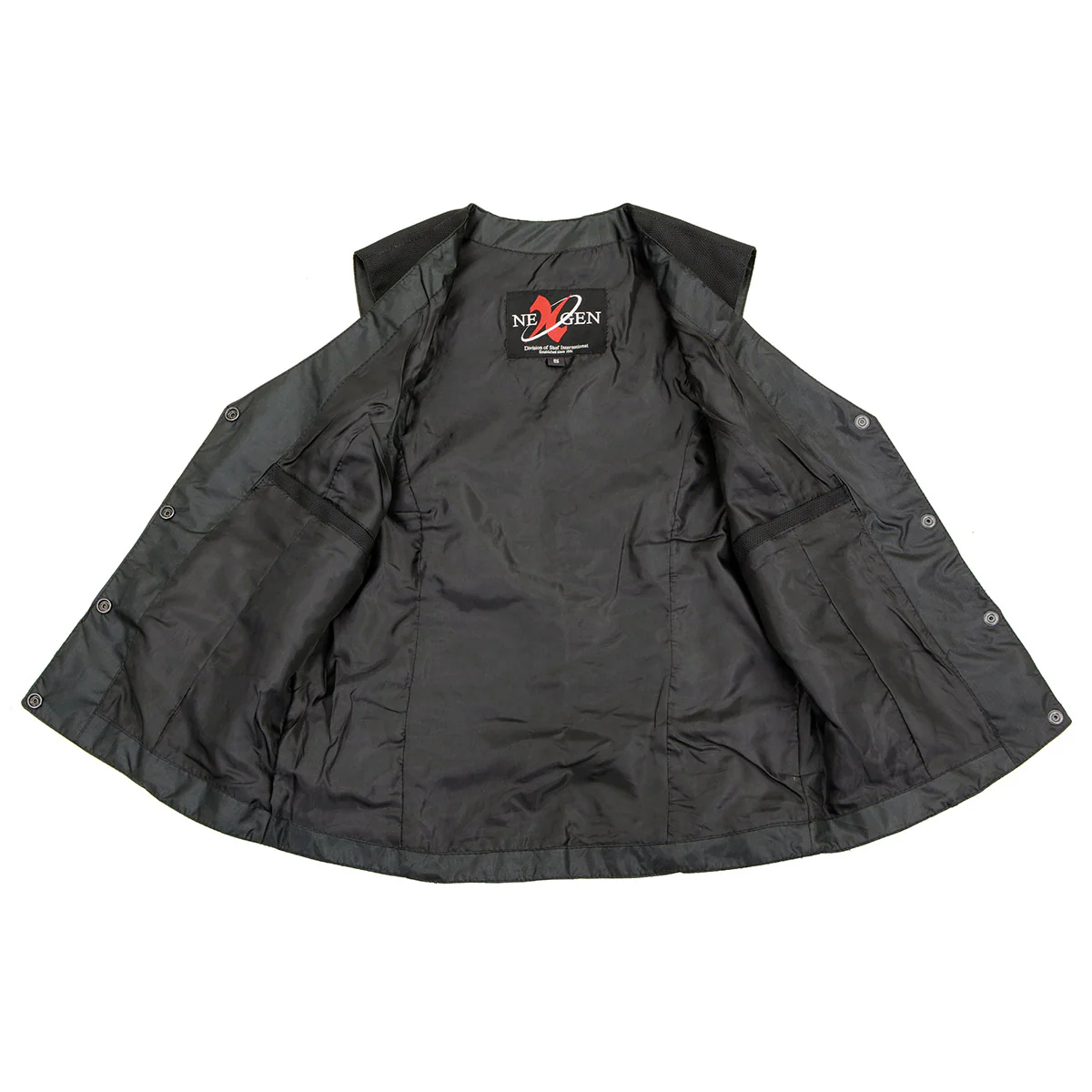 Milwaukee Leather SH1955 Ladies Black Textile Vest with Wing Embroidery - Image 4