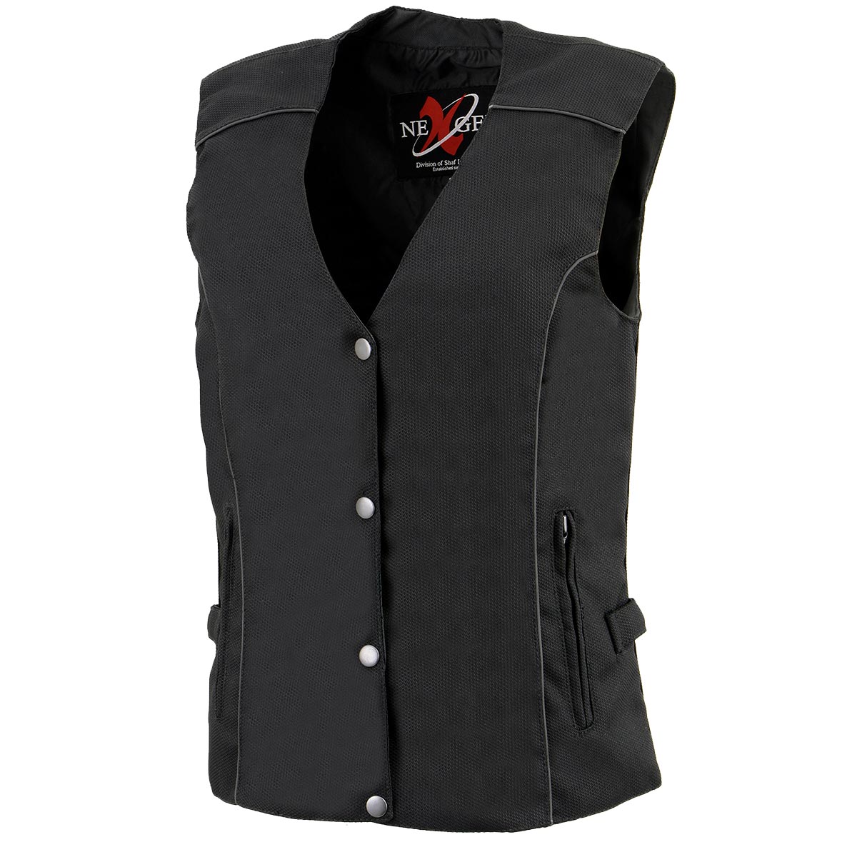 Milwaukee Leather SH1955 Ladies Black Textile Vest with Wing Embroidery - Image 9