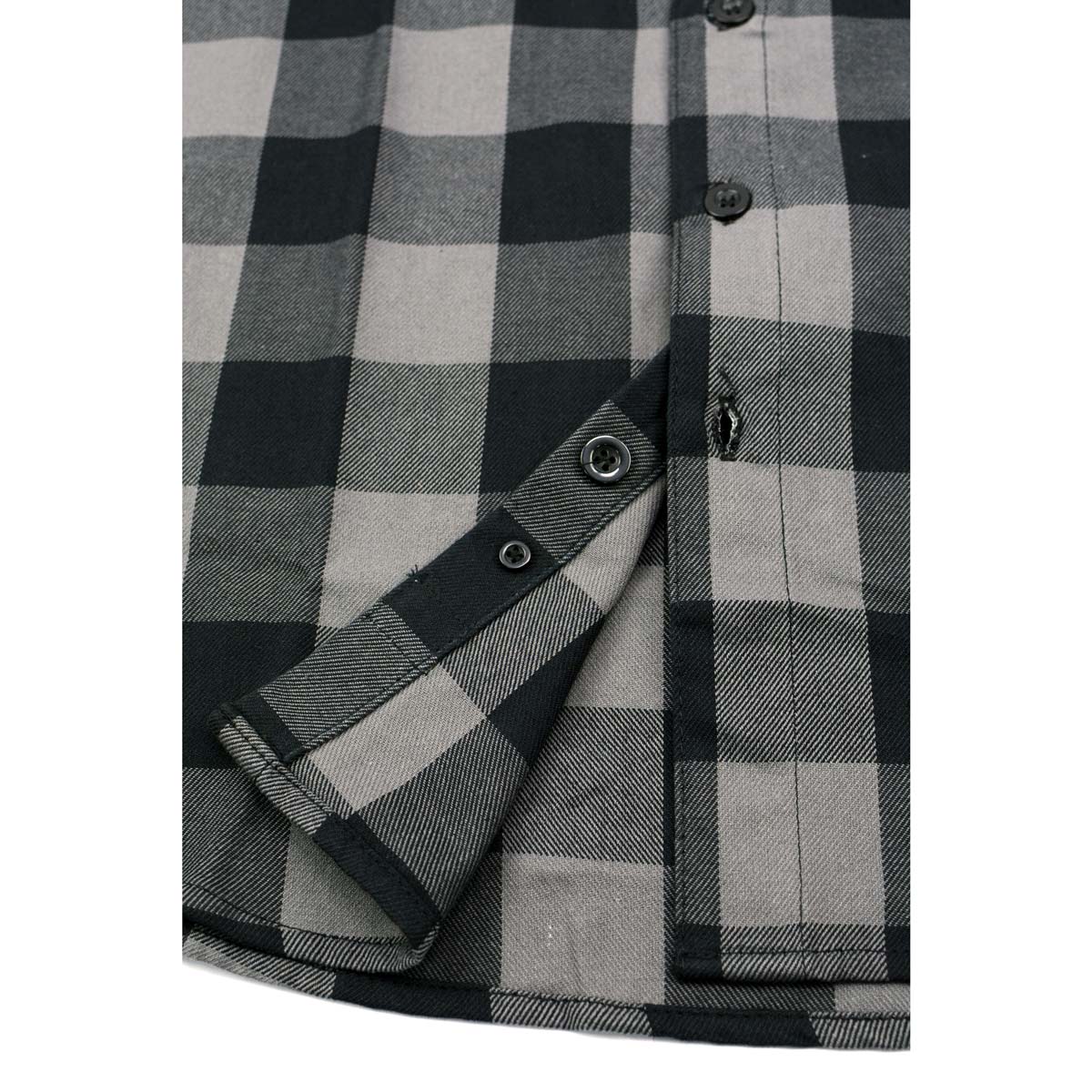 Milwaukee Leather Men's Flannel Plaid Shirt Black and Grey Long Sleeve Cotton Button Down Shirt MNG11630 - Image 10
