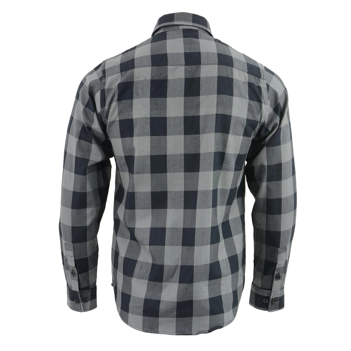 Milwaukee Leather Men's Flannel Plaid Shirt Black and Grey Long Sleeve Cotton Button Down Shirt MNG11630 - Image 2