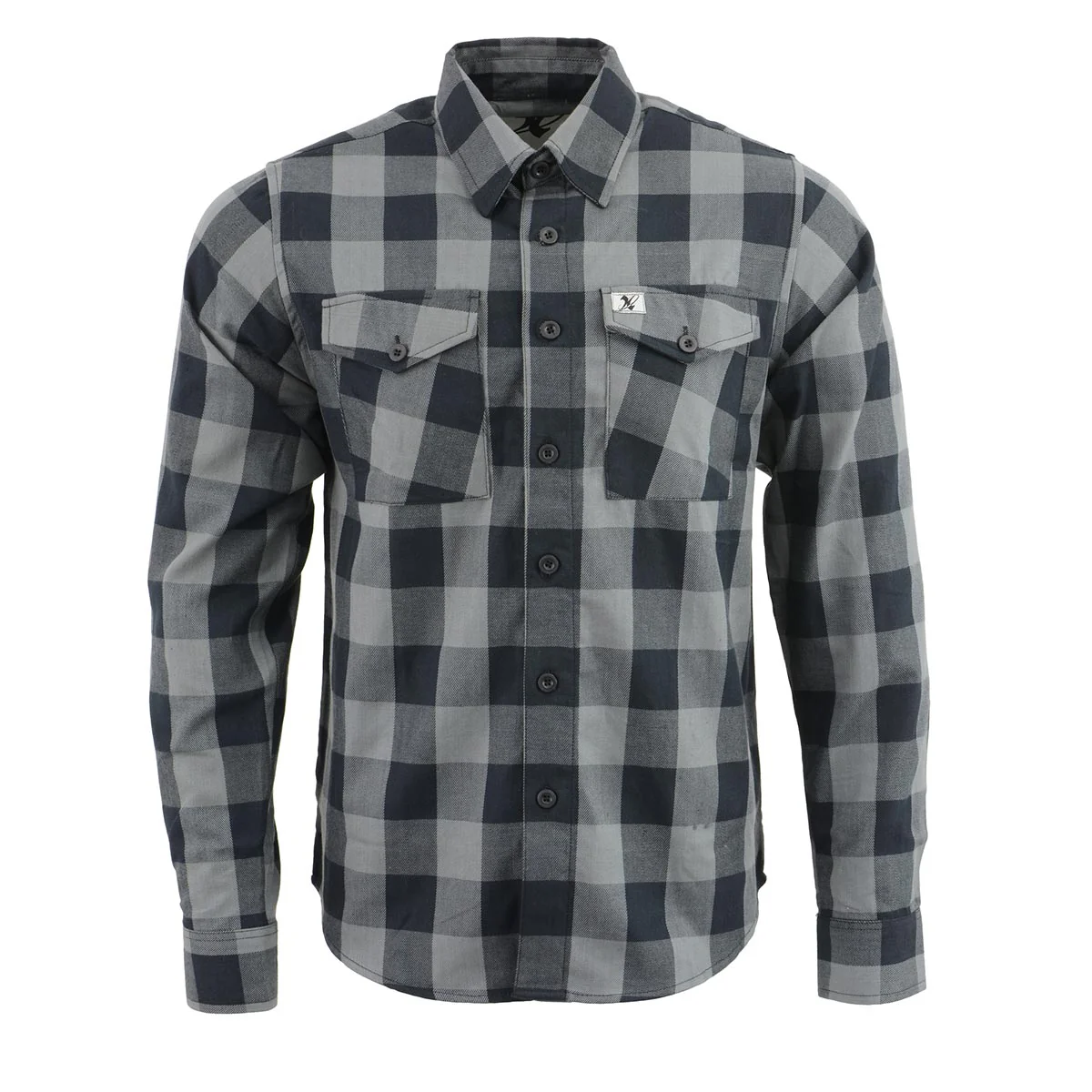 Milwaukee Leather Men's Flannel Plaid Shirt Black and Grey Long Sleeve Cotton Button Down Shirt MNG11630 - Image 4
