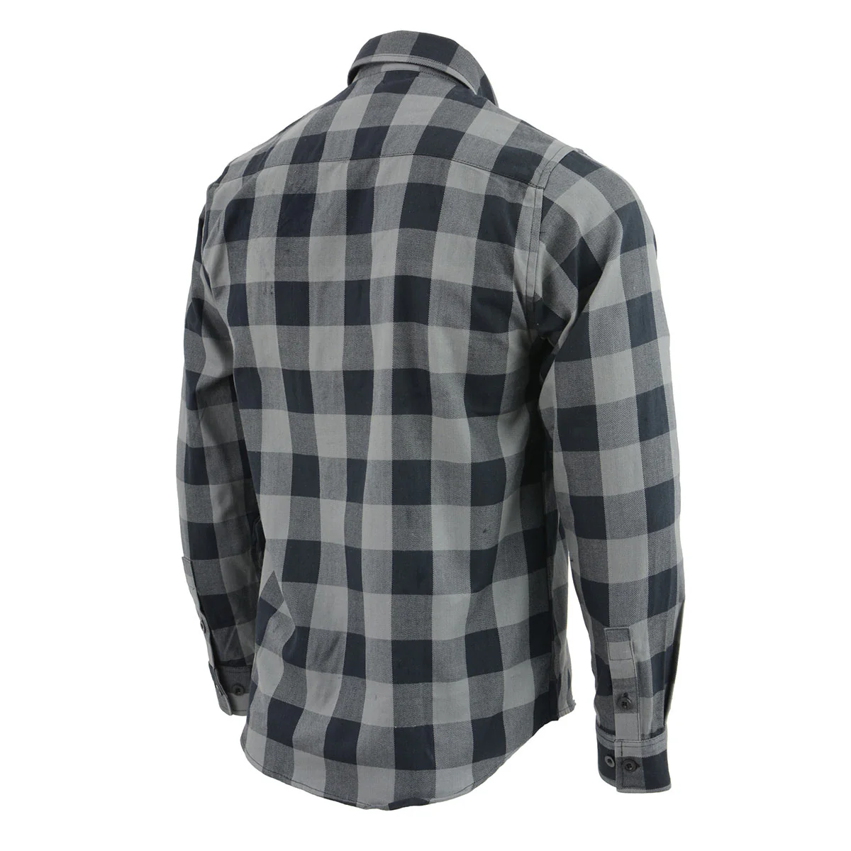 Milwaukee Leather Men's Flannel Plaid Shirt Black and Grey Long Sleeve Cotton Button Down Shirt MNG11630 - Image 5
