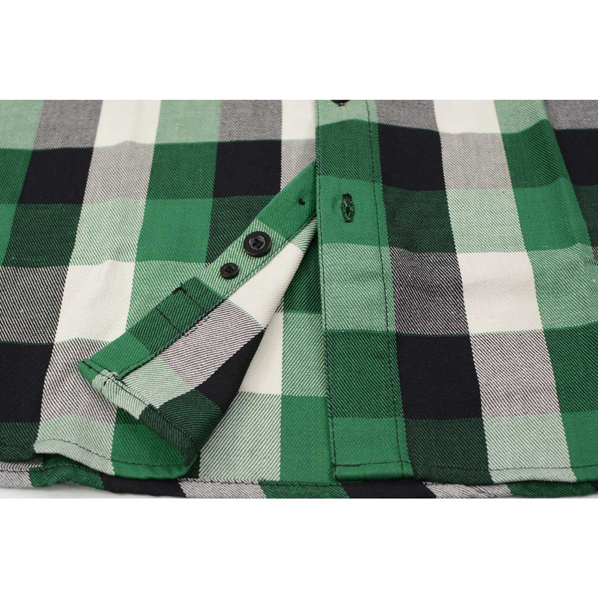 Milwaukee Leather MNG11636 Men's Flannel Plaid Shirt Green and White Long Sleeve Cotton Button Down Shirt - Image 14