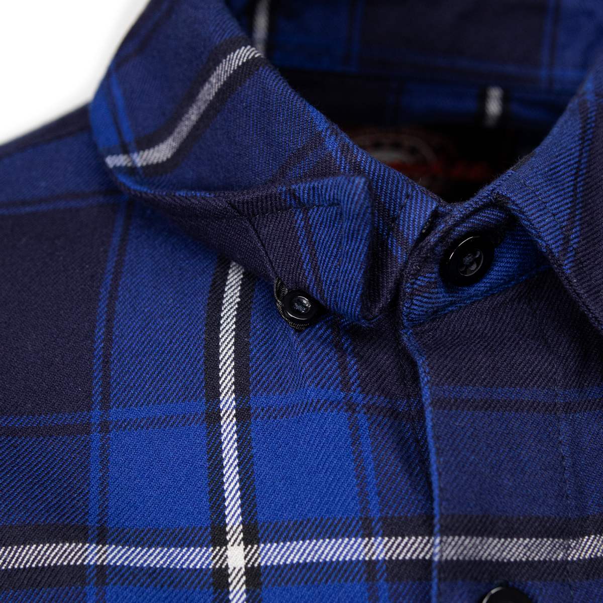 MMCC Blue Wire Men's Navy Blue White Plaid Flannel Shirt - 100% Cotton Long Sleeve Button-Up - MMC11624 - Image 10